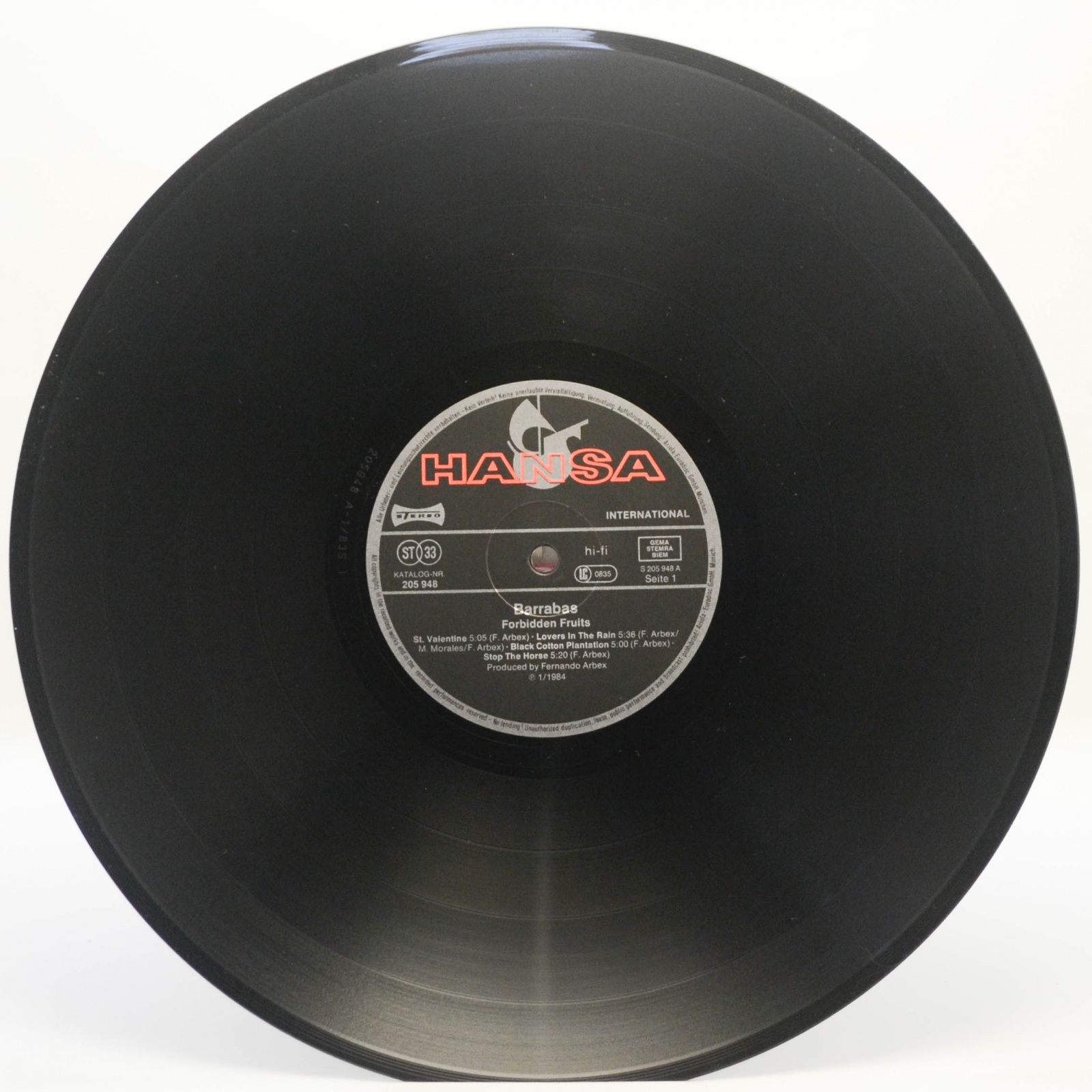 Barrabas — Forbidden Fruits, 1984