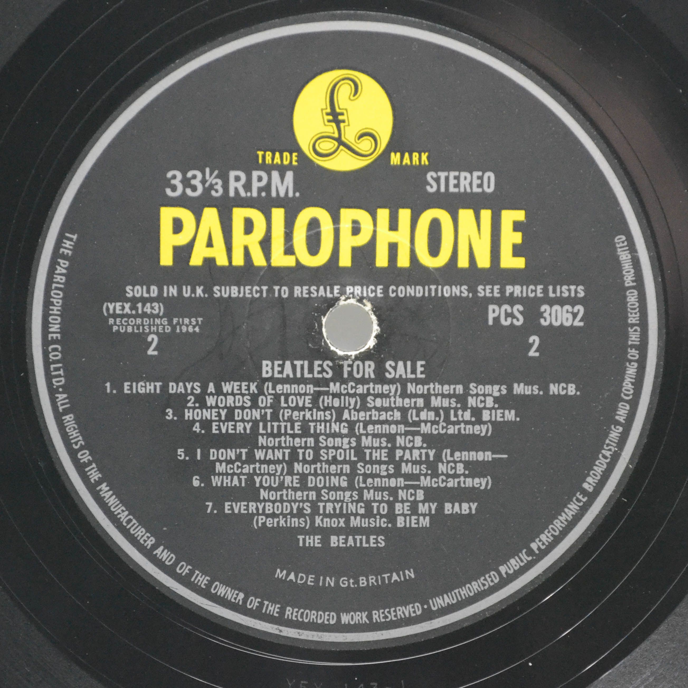 Beatles — Beatles For Sale (1-st, UK), 1964