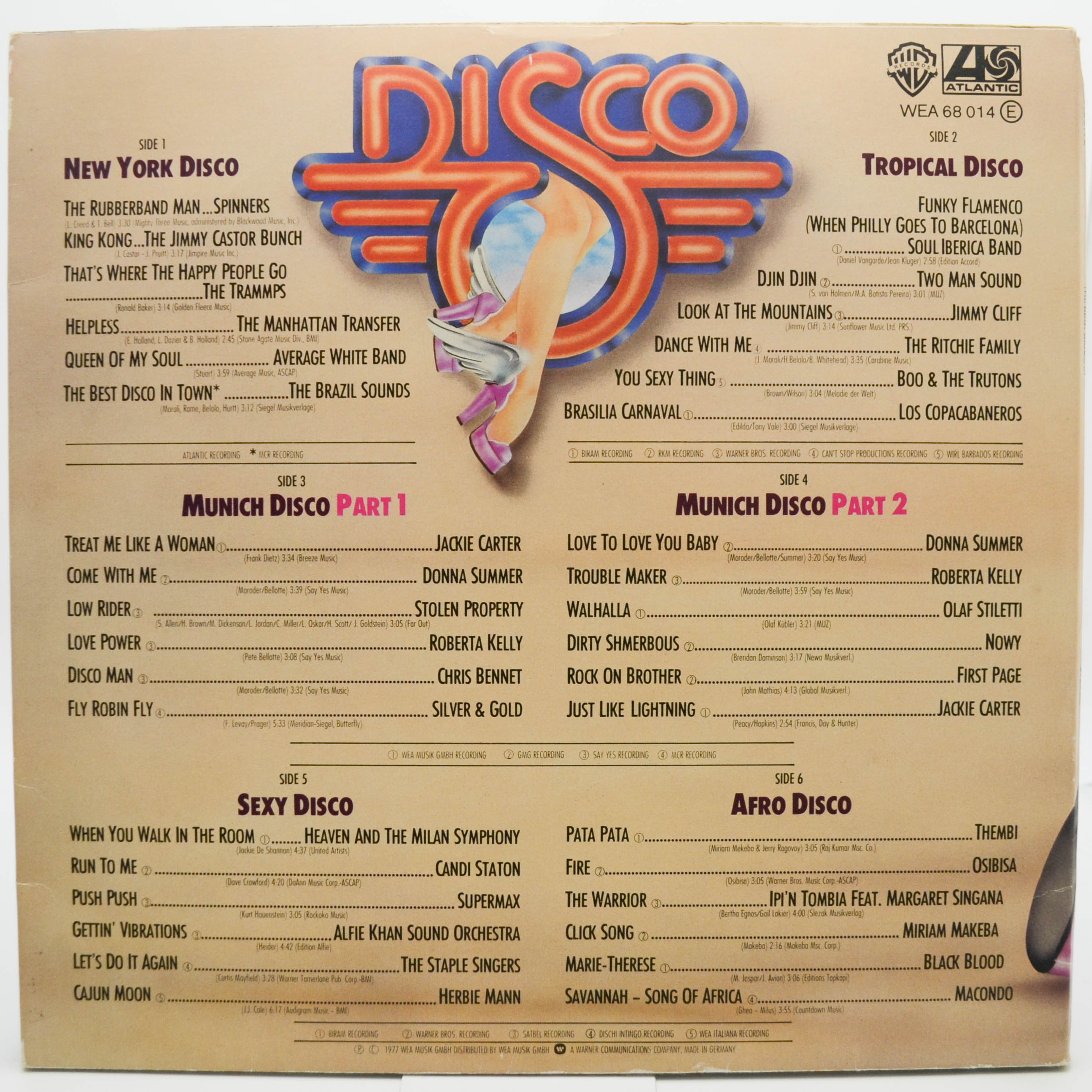 Various — The Best Disco In Town (3LP), 1977
