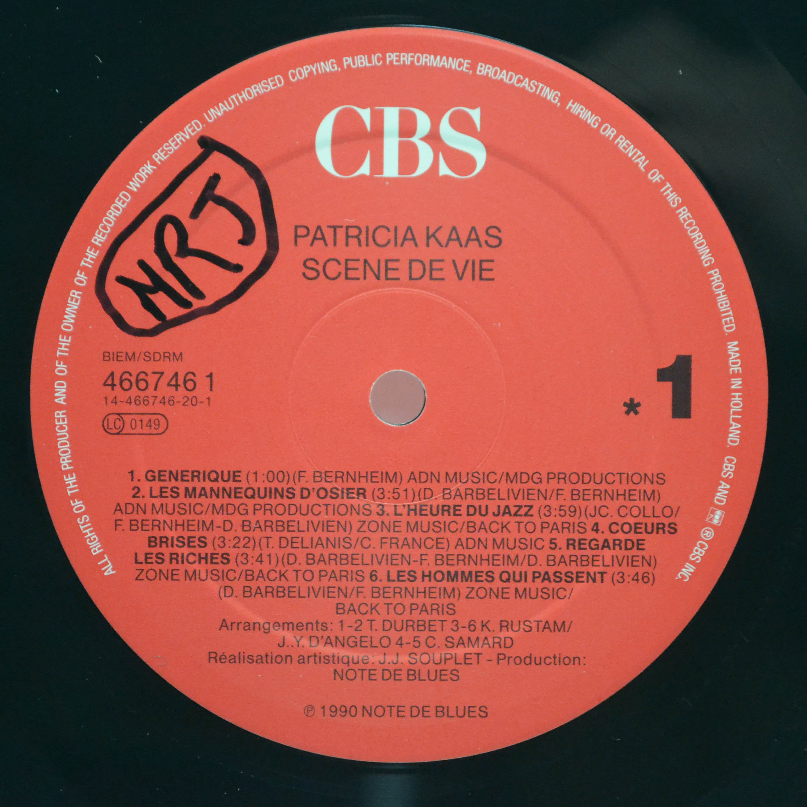 Patricia Kaas — Scène De Vie, 1990