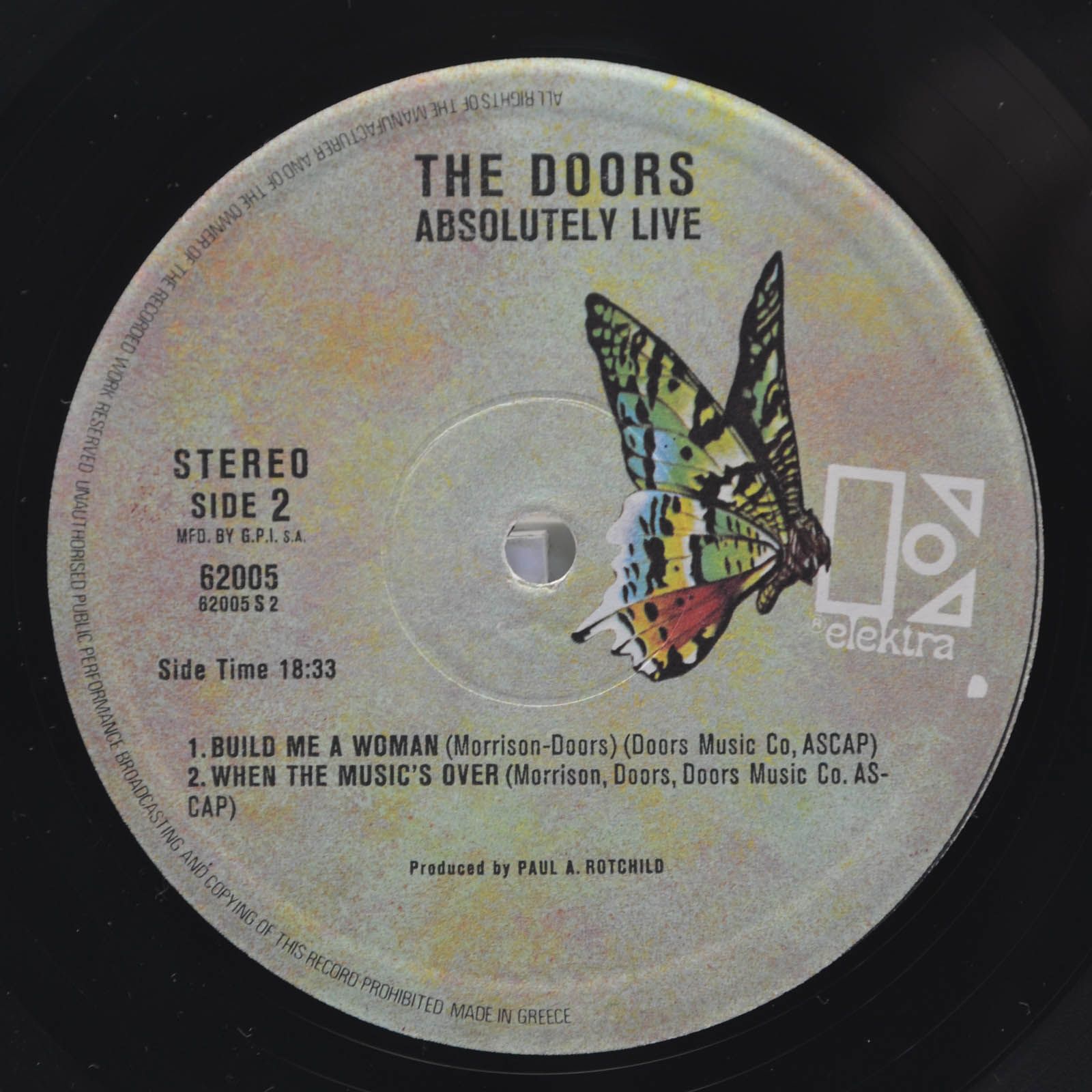 Doors — Absolutely Live (2LP), 1970