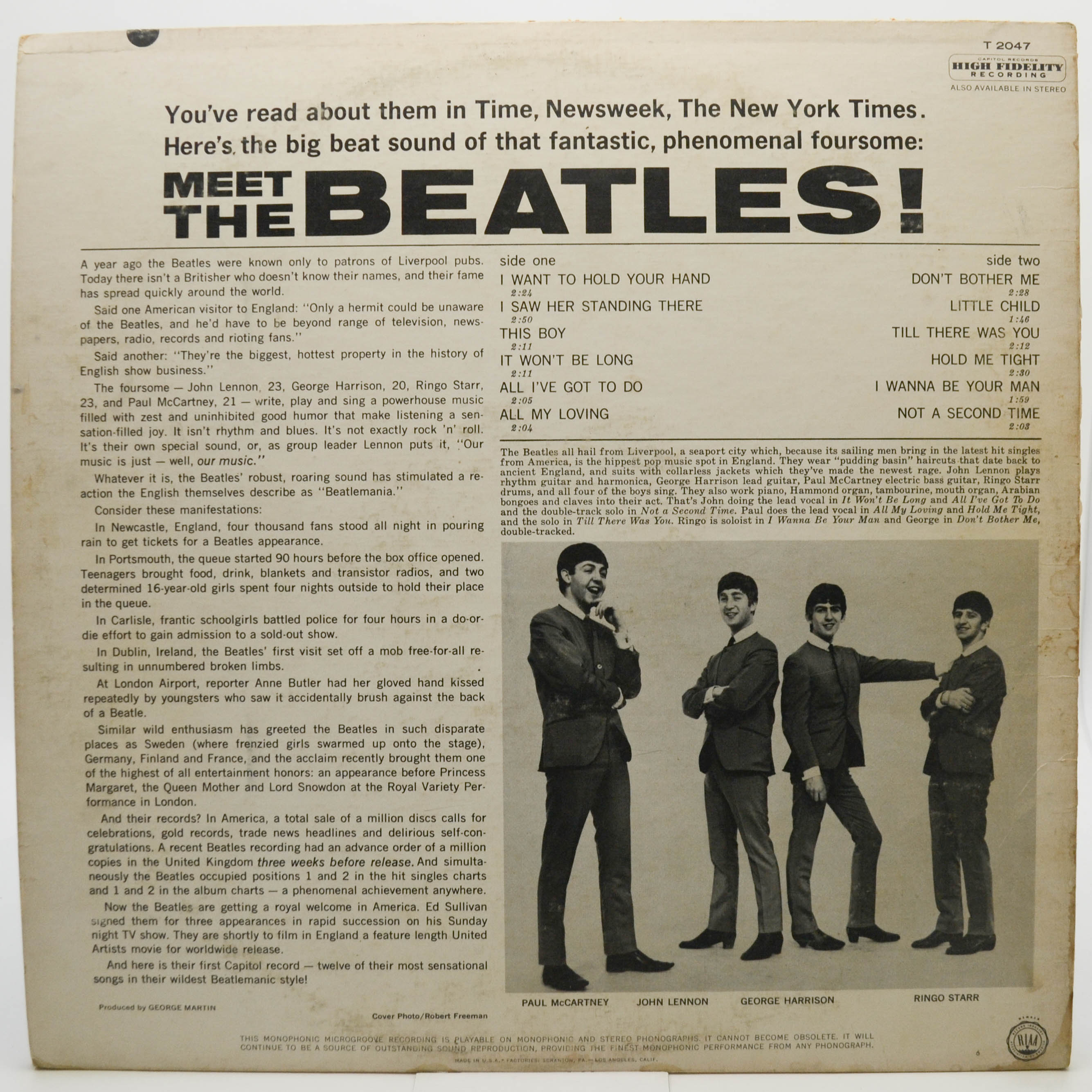 Beatles — Meet The Beatles! (USA), 1964