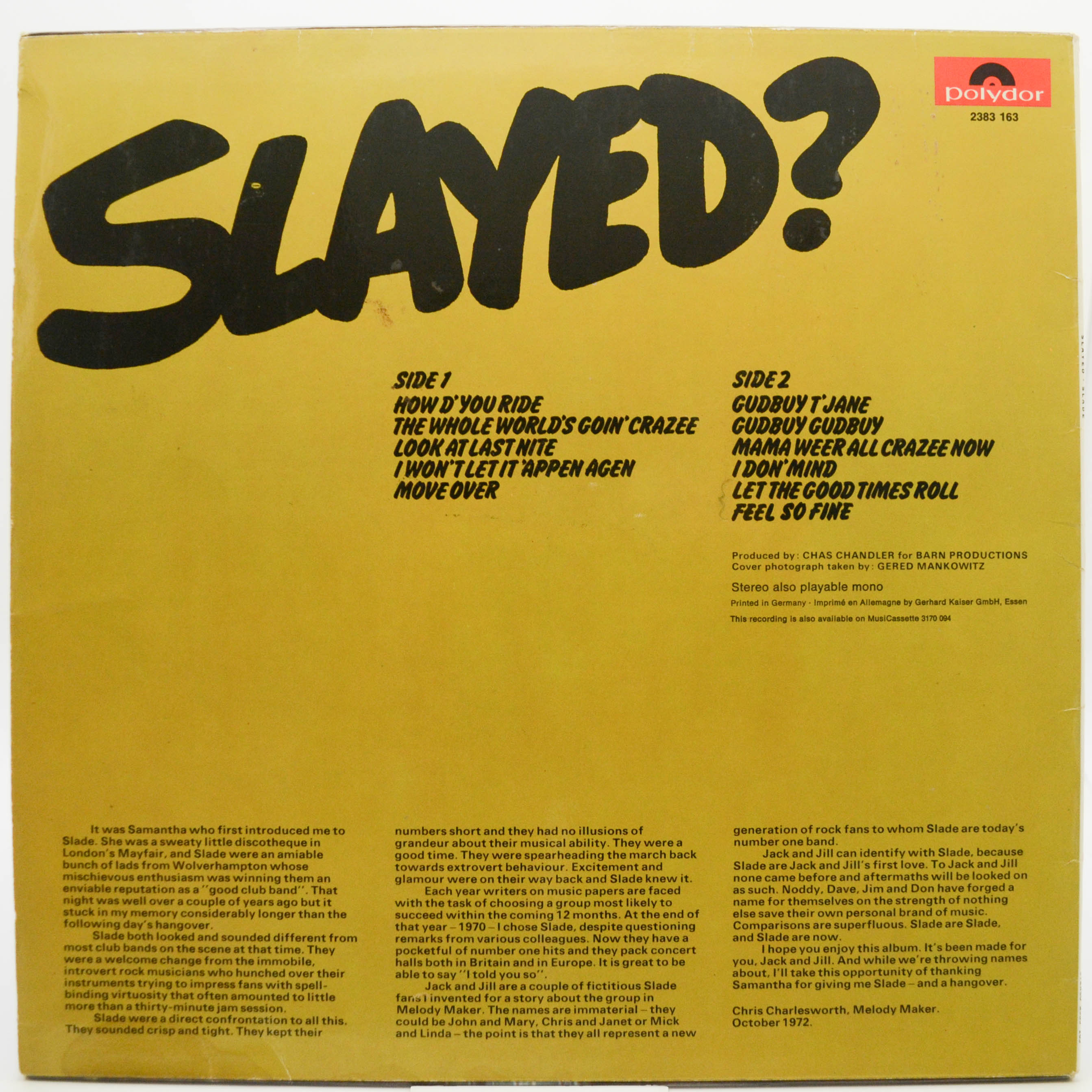 Slade — Slayed?, 1972