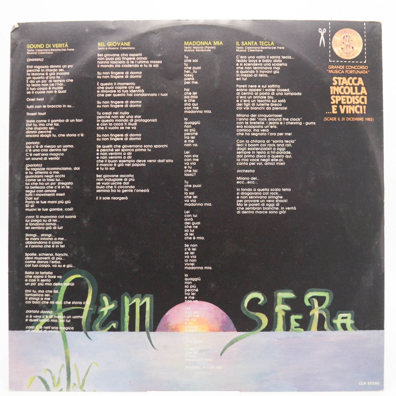 Adriano Celentano — Atmosfera (1-st, Italy, Clan), 1983