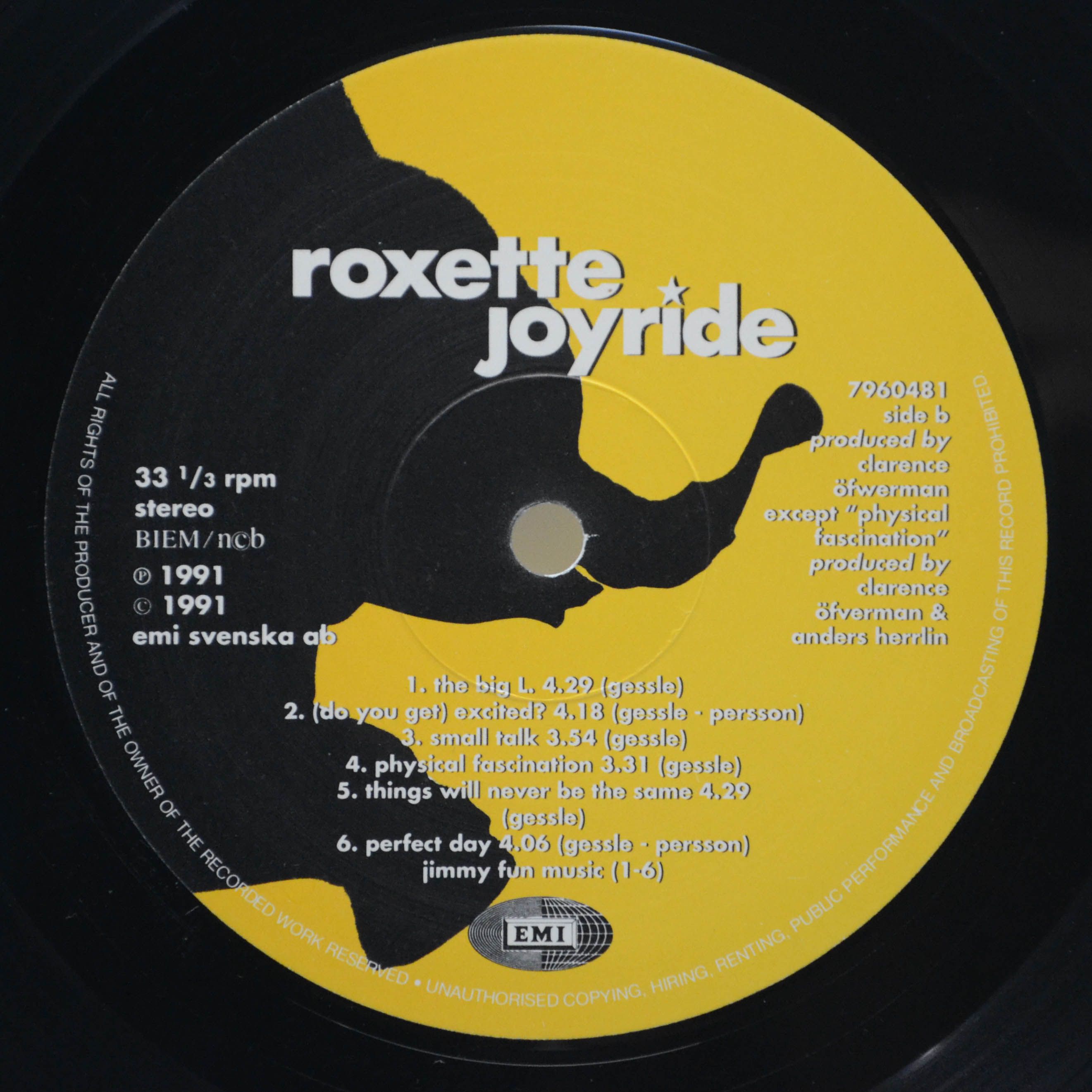 Roxette — Joyride (Sweden), 1991