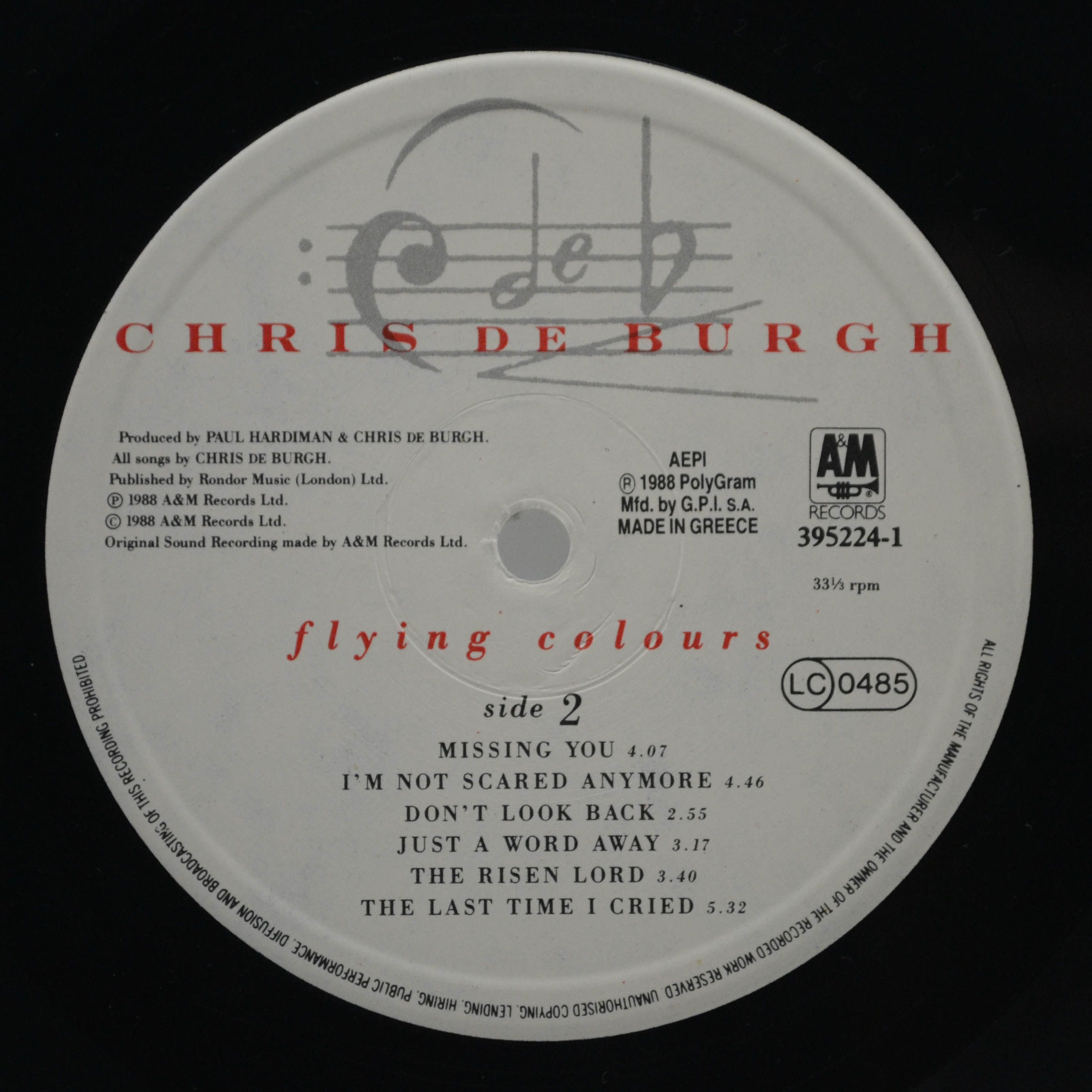 Chris de Burgh — Flying Colours, 1988