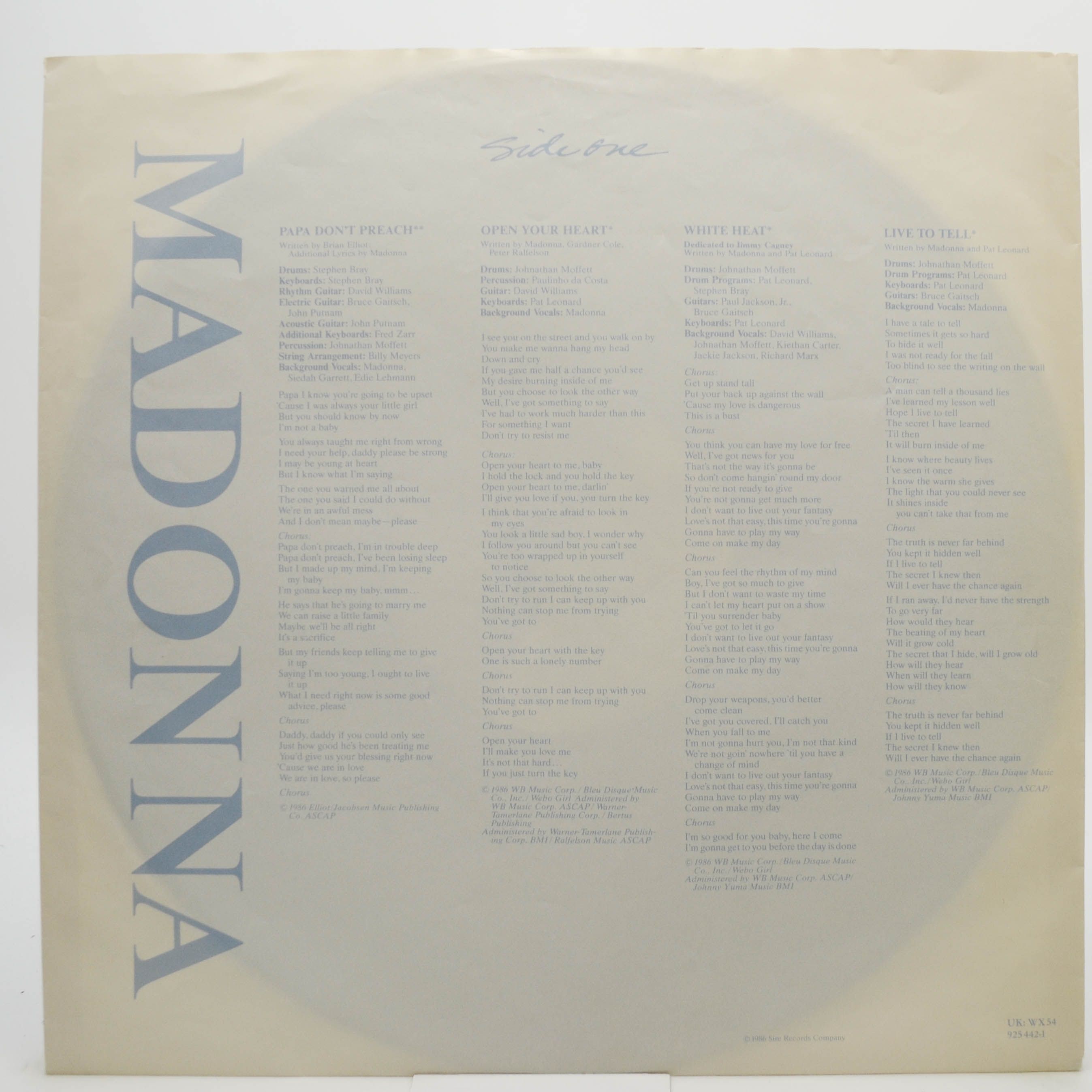 Madonna — True Blue, 1986