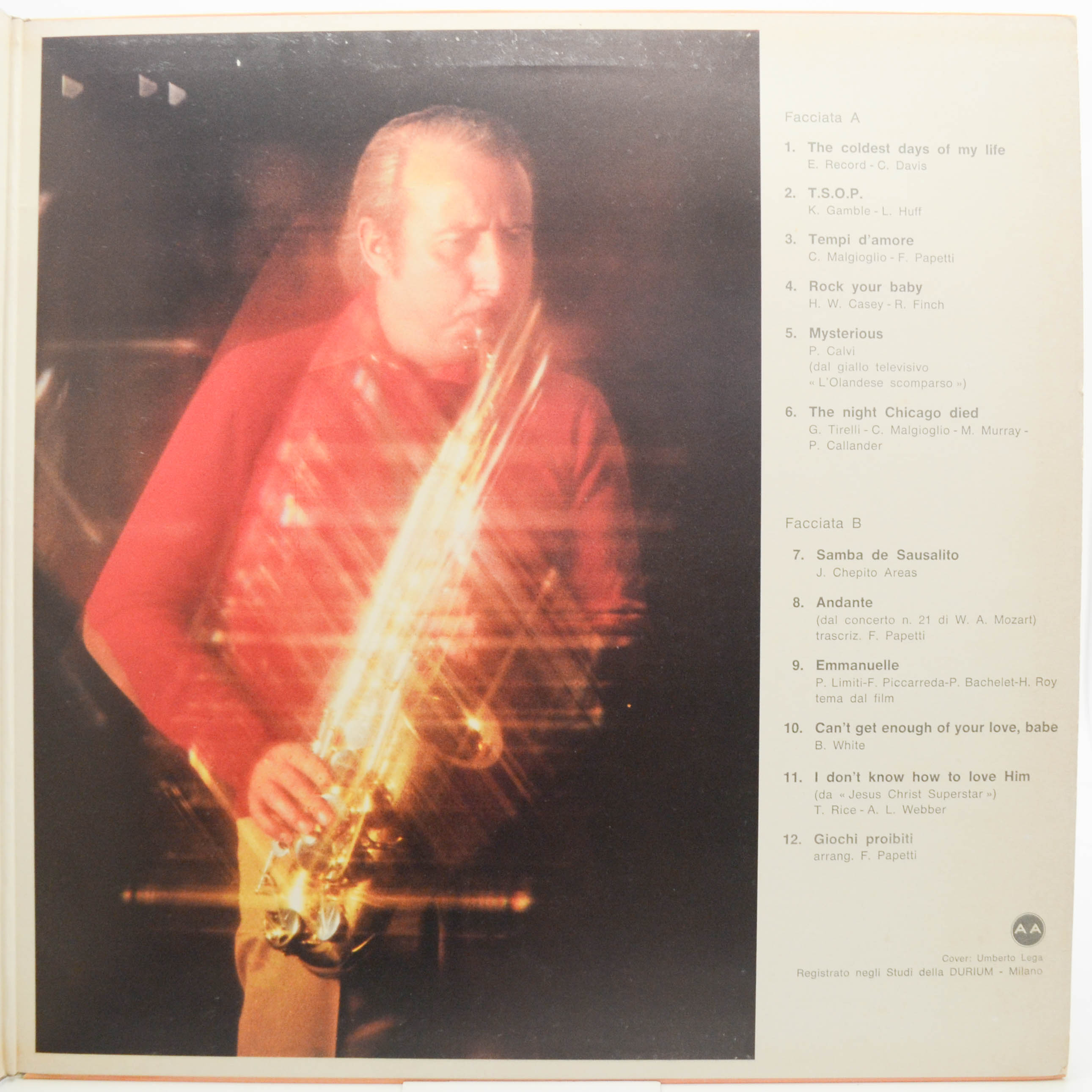 Fausto Papetti — 19ª Raccolta (1-st, Italy), 1974