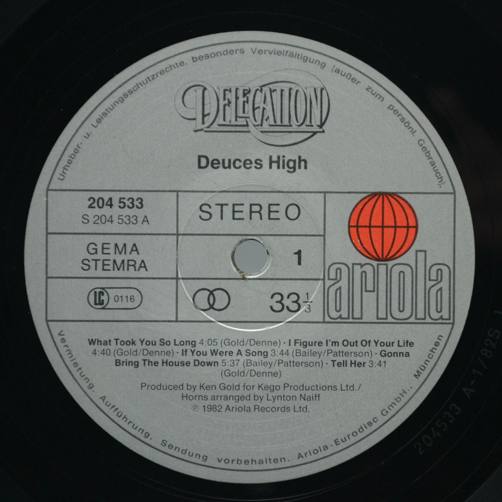 Delegation — Deuces High, 1982