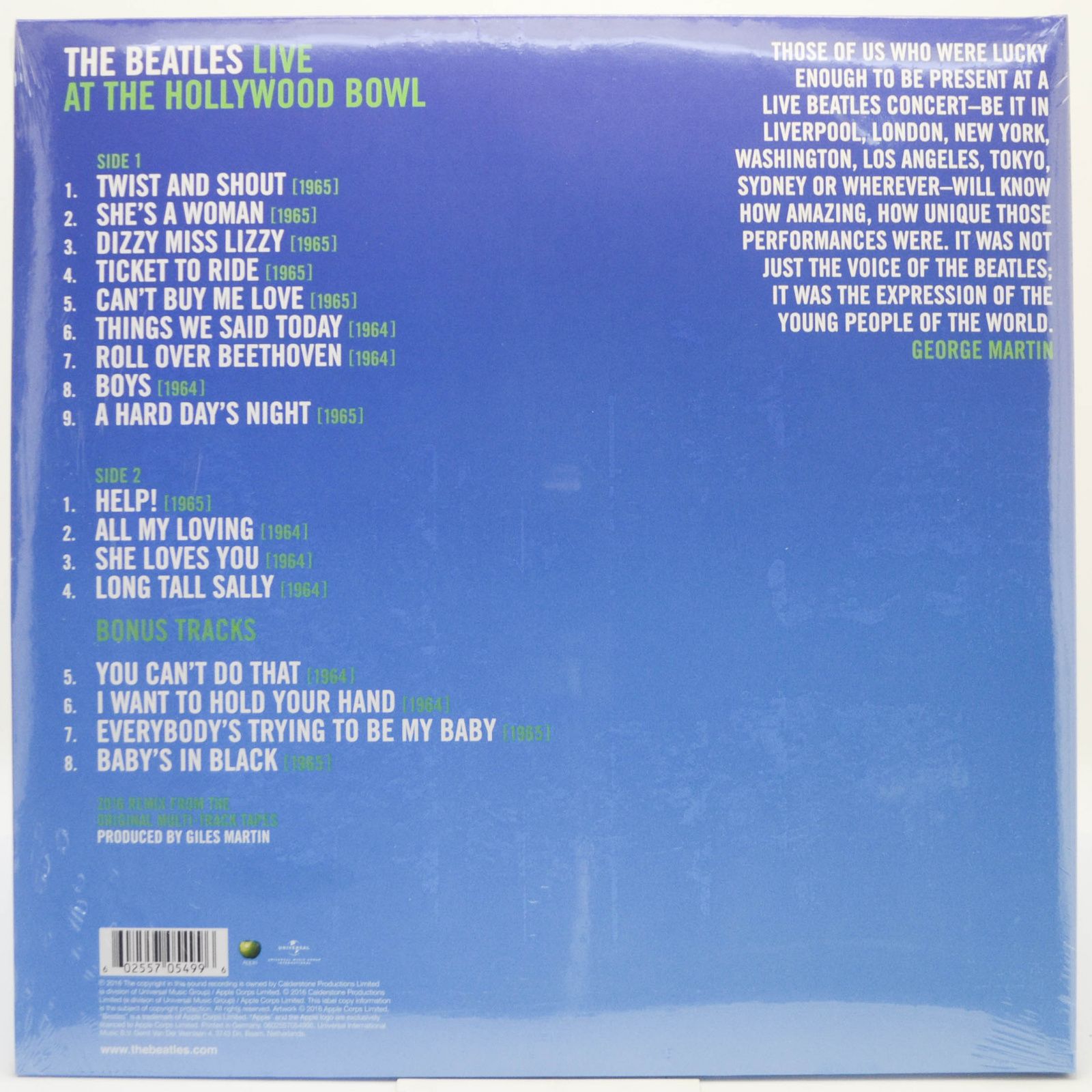 Beatles — Live At The Hollywood Bowl, 2016