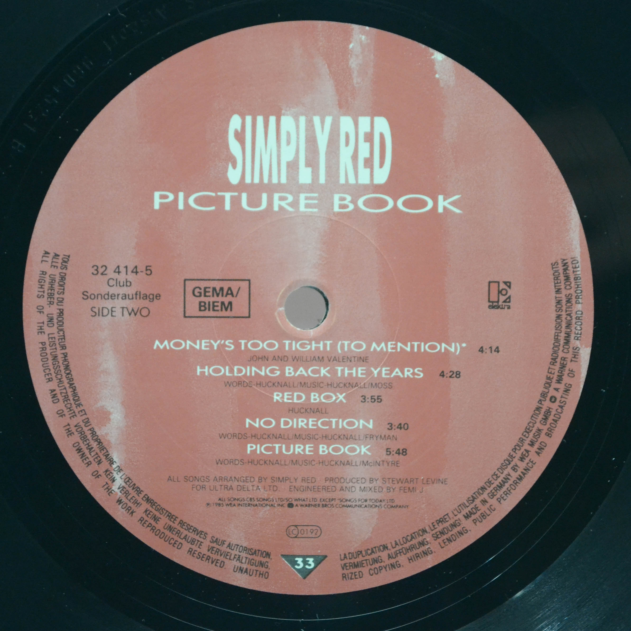 Simply Red — Picture Book, 1985