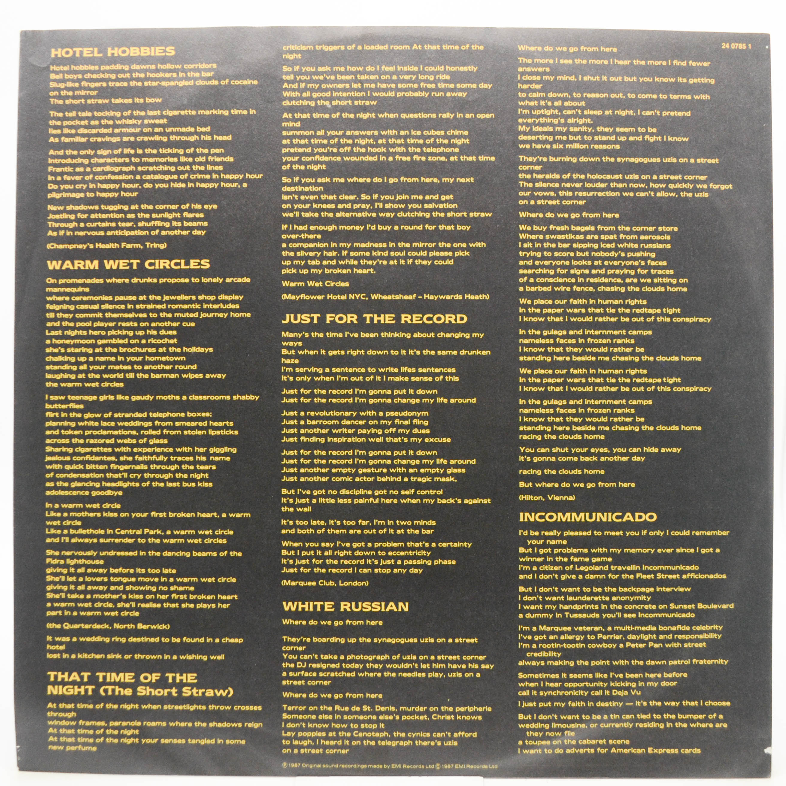 Marillion — Clutching At Straws, 1987