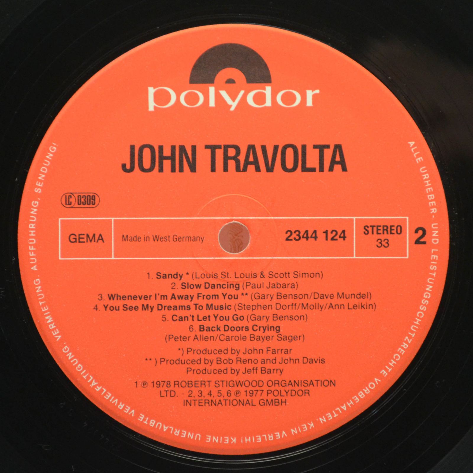 John Travolta — John Travolta, 1978