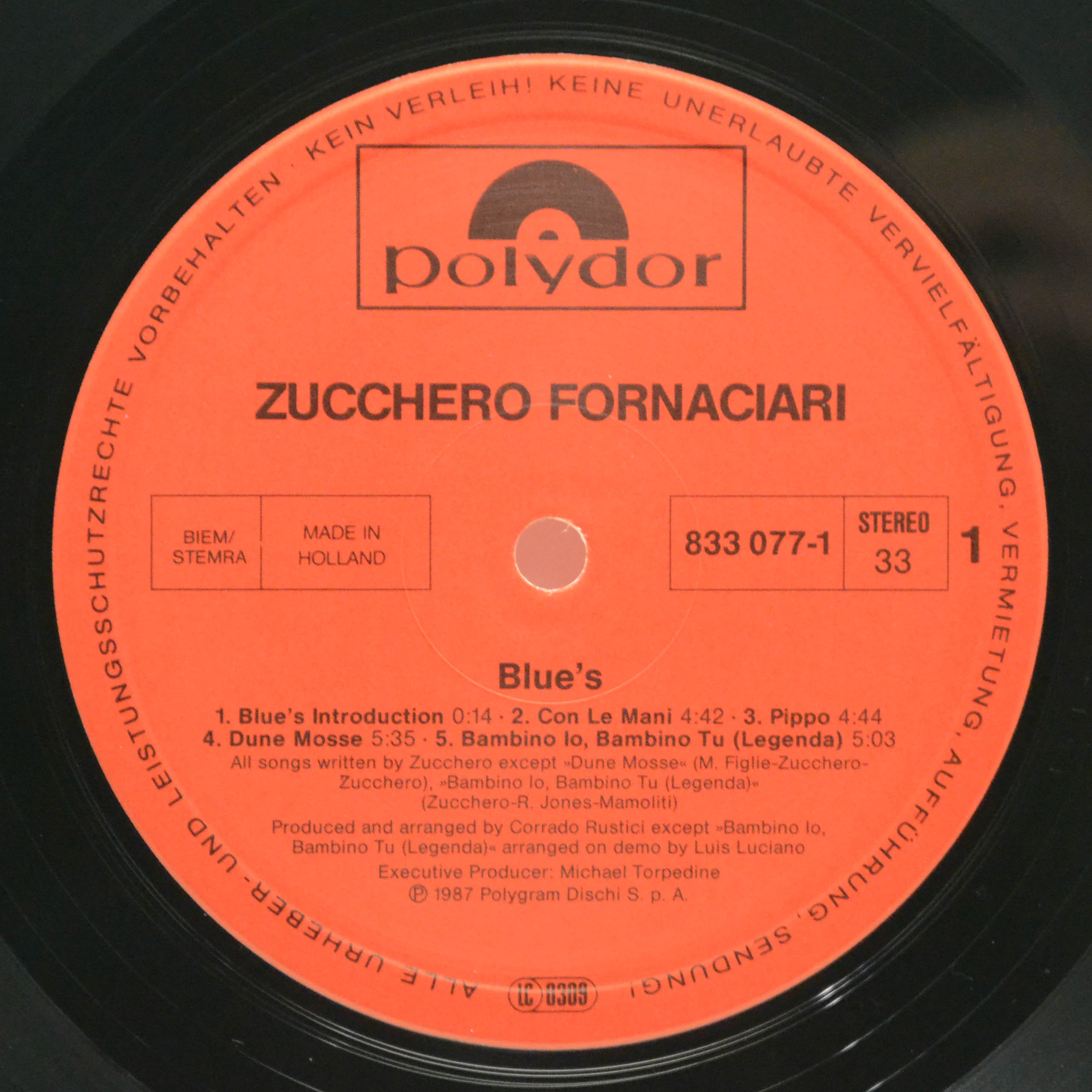 Zucchero Sugar Fornaciari — Blue's, 1987