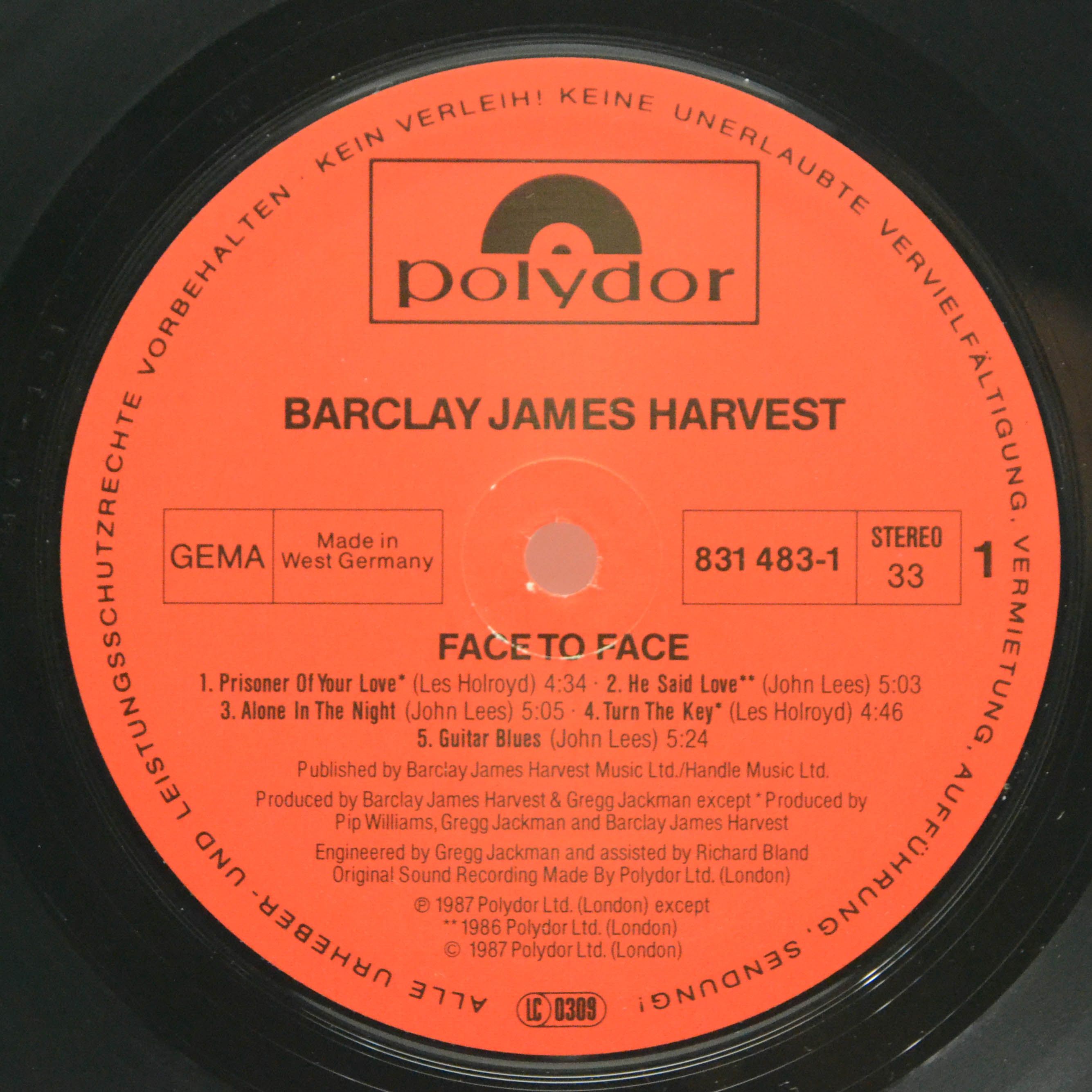 Barclay James Harvest — Face To Face, 1987