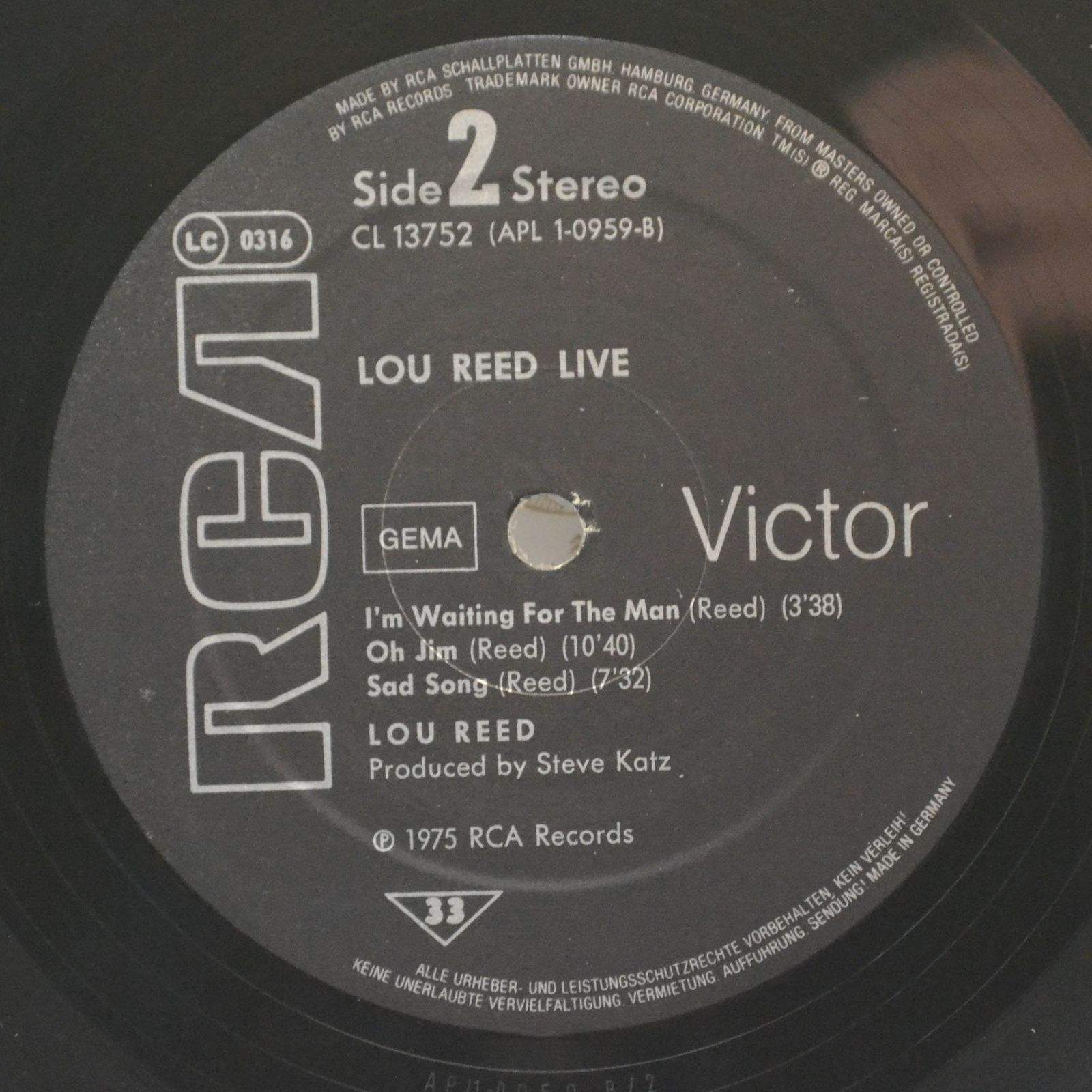 Lou Reed — Lou Reed Live, 1981