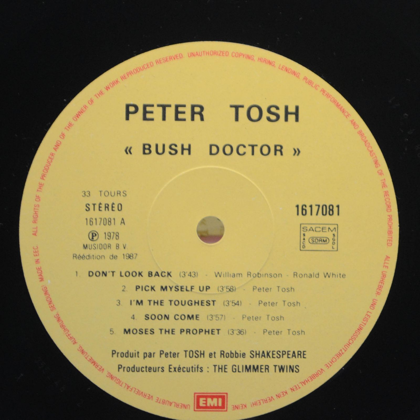Peter Tosh — Bush Doctor, 1987