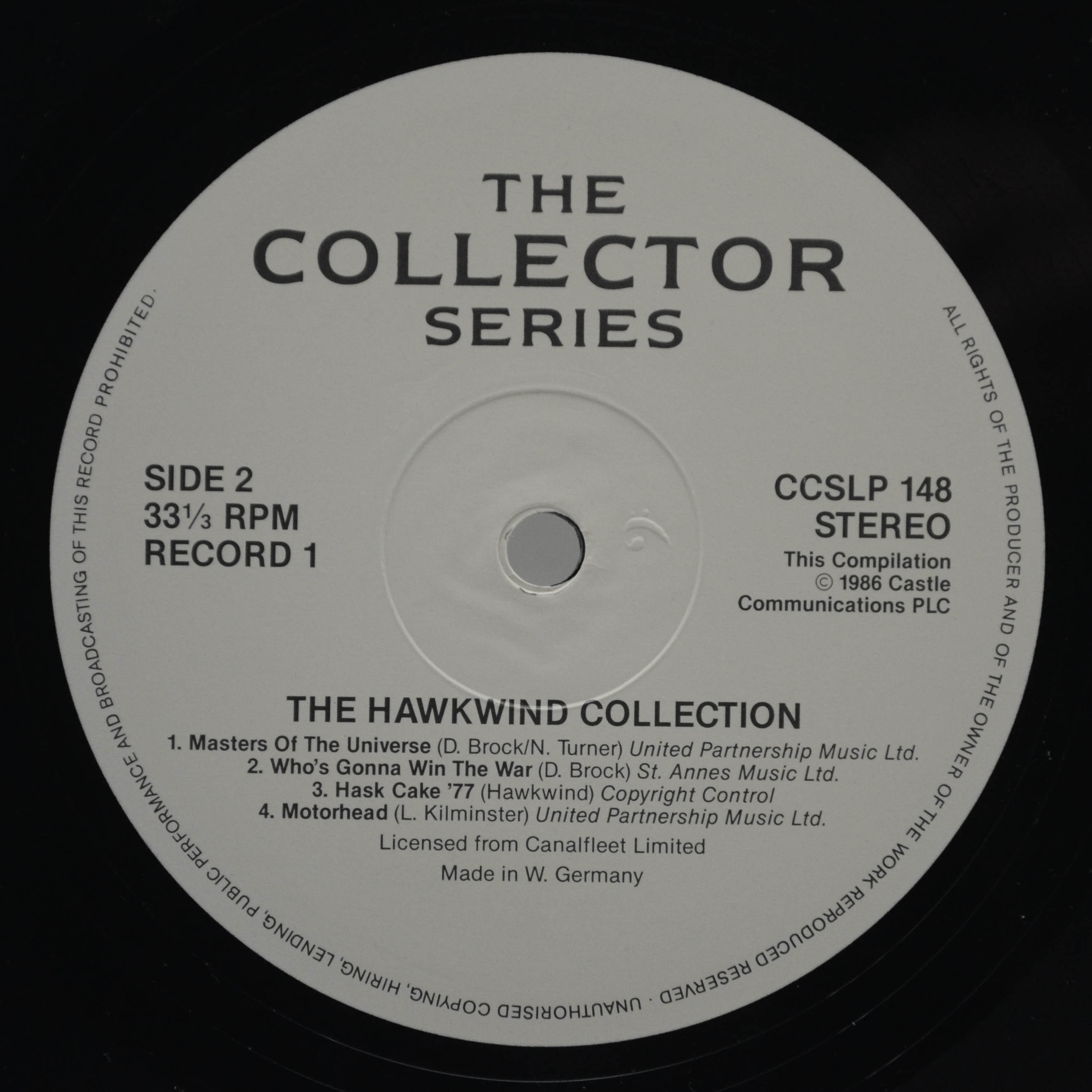 Hawkwind — The Hawkwind Collection (2LP, UK), 1986
