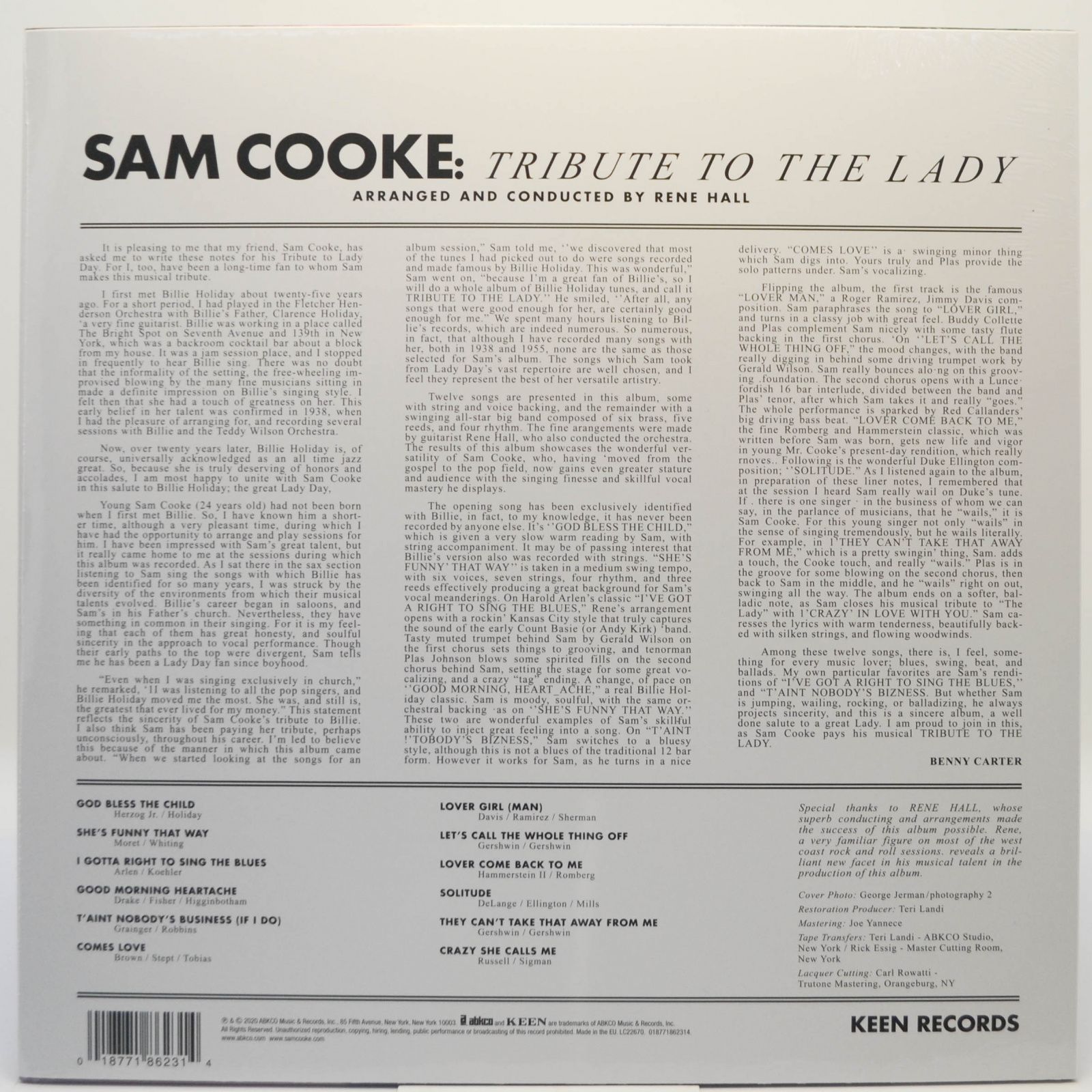 Sam Cooke — Tribute To The Lady, 2020