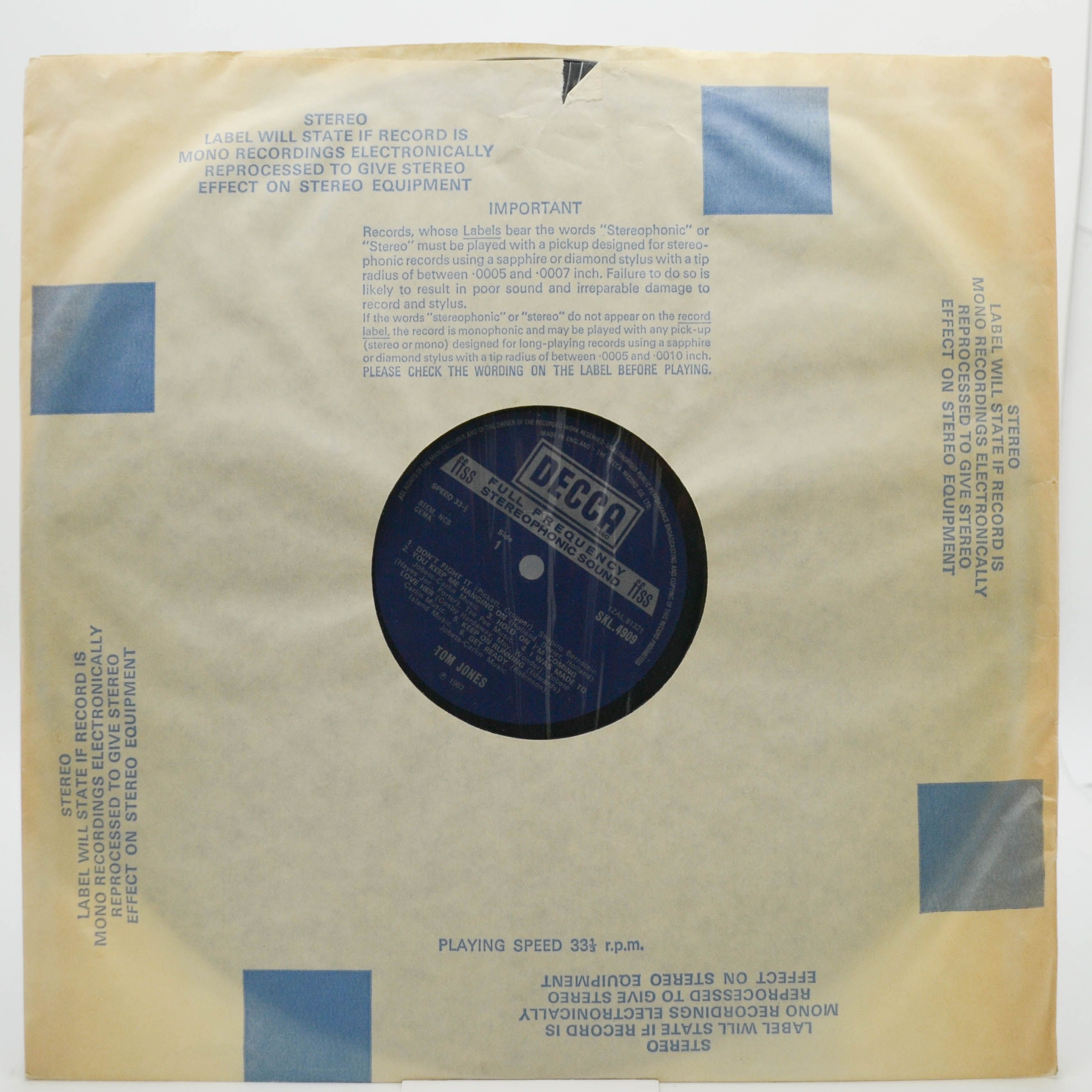 Tom Jones — 13 Smash Hits (UK), 1967