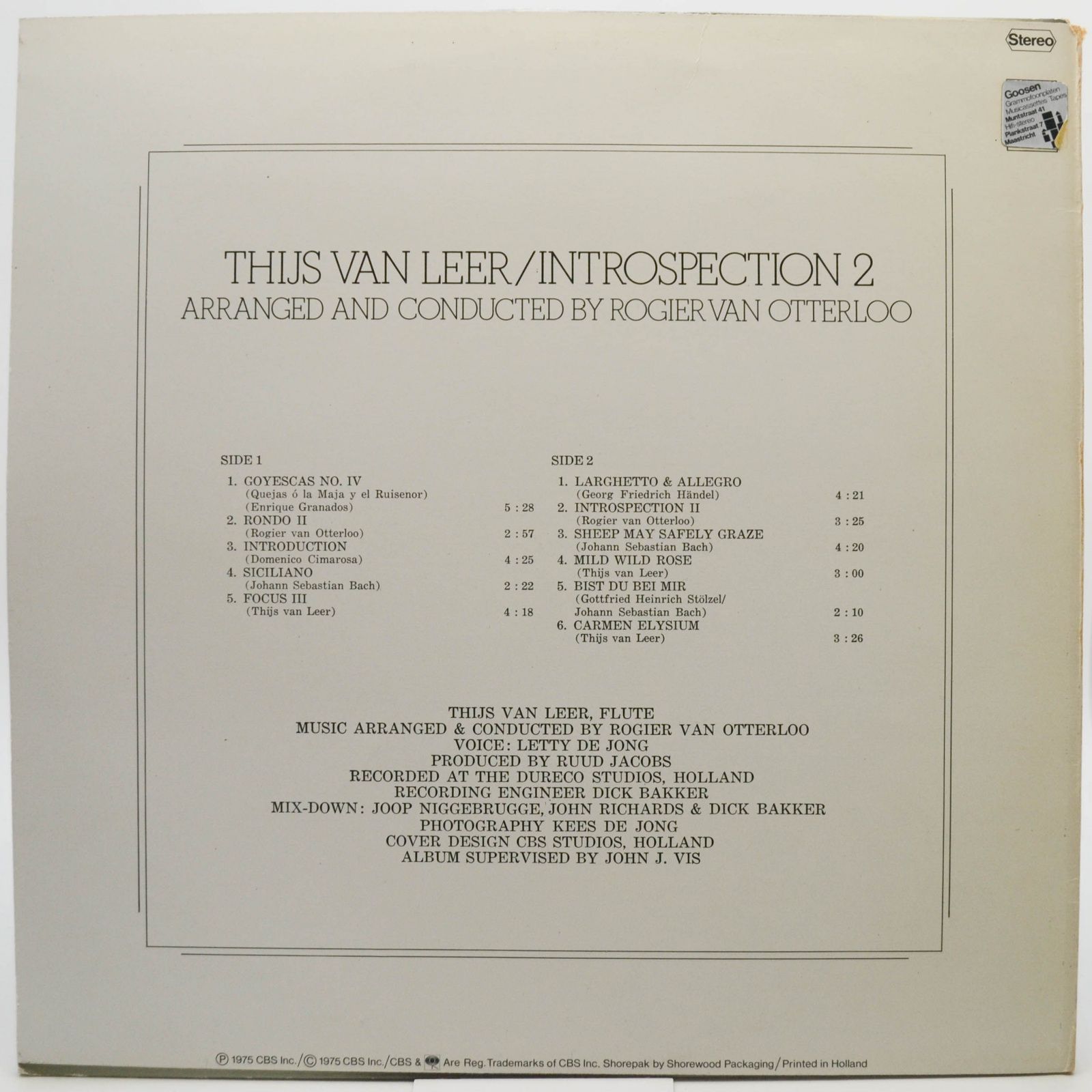 Thijs van Leer — Introspection 2, 1975