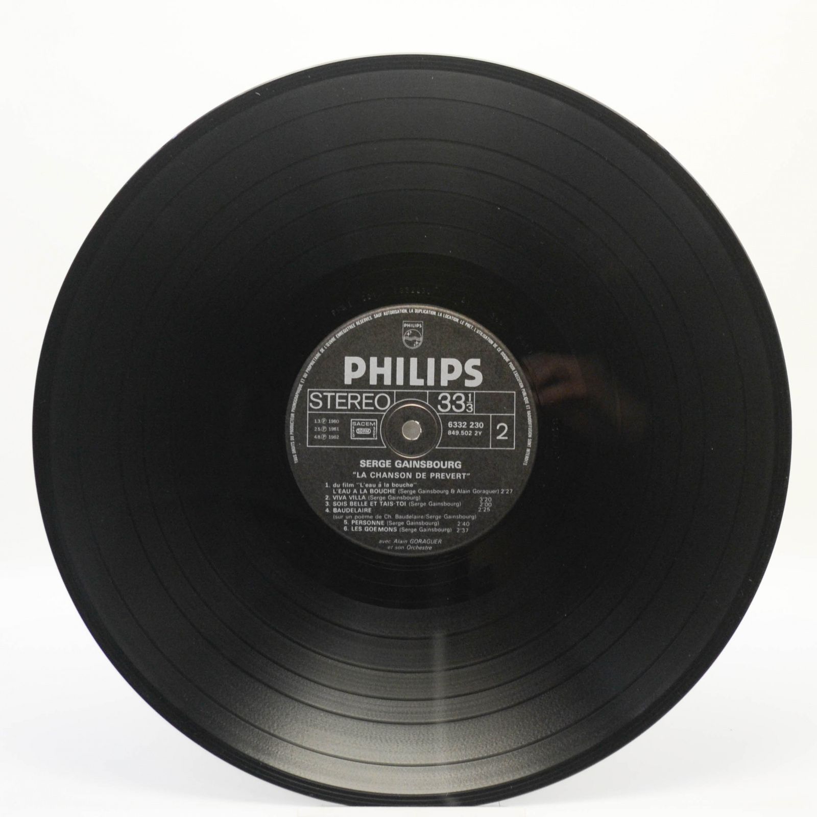 Serge Gainsbourg — La Chanson De Prévert, 1969