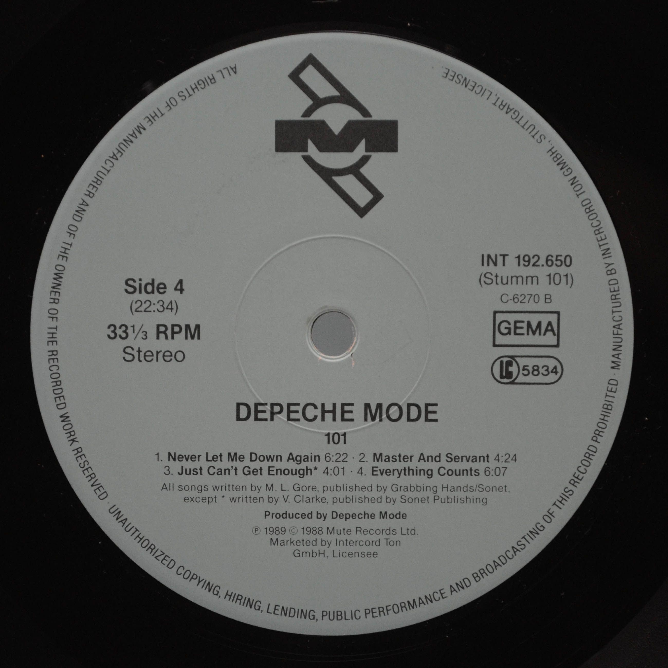 Depeche Mode — 101 (2LP), 1989