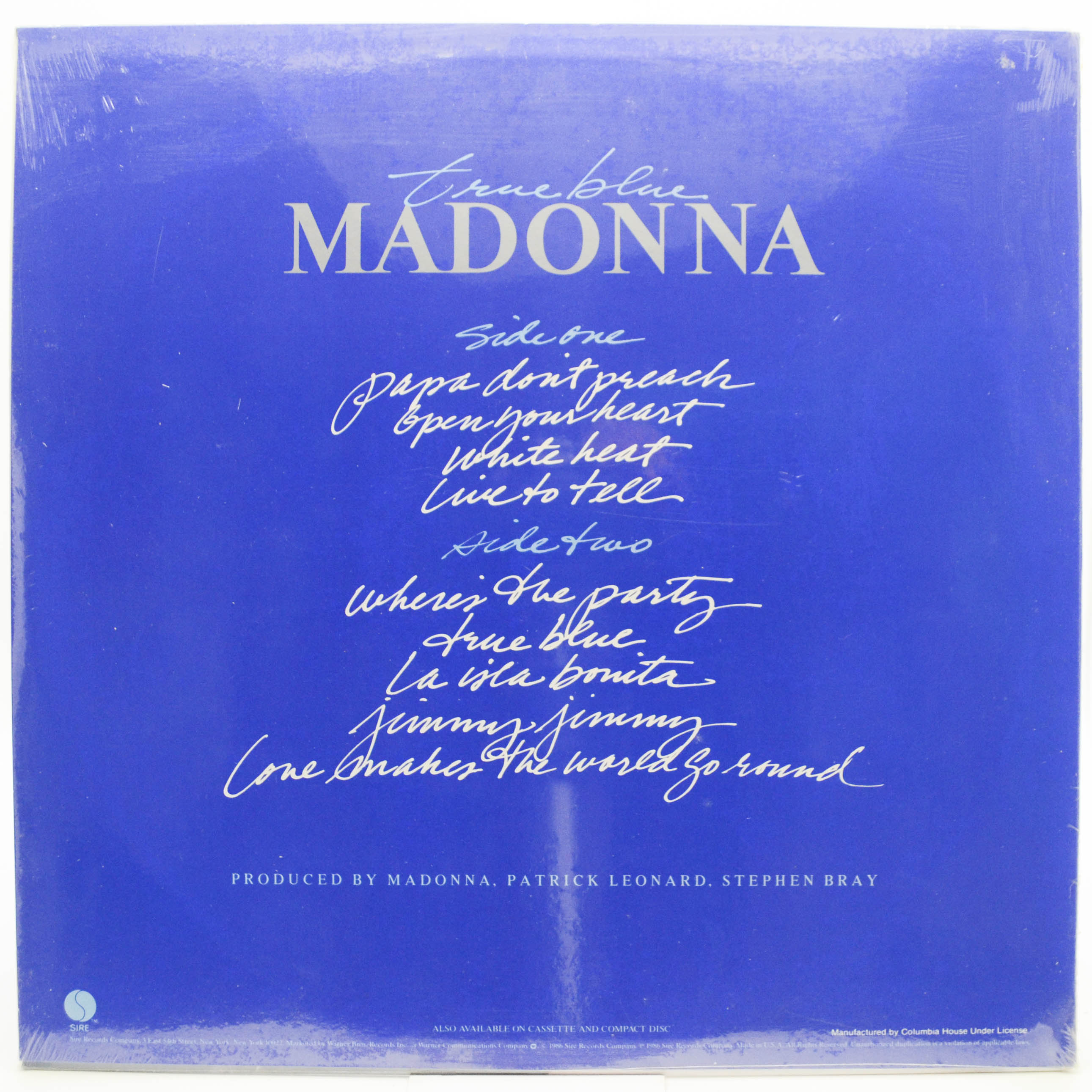 Madonna — True Blue (USA), 1986