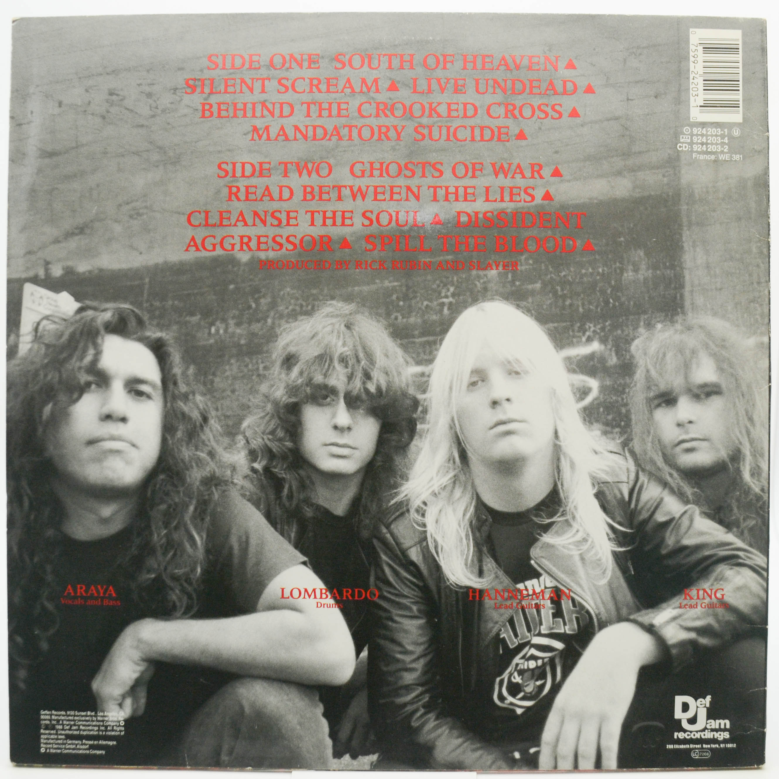 Slayer — South Of Heaven, 1988