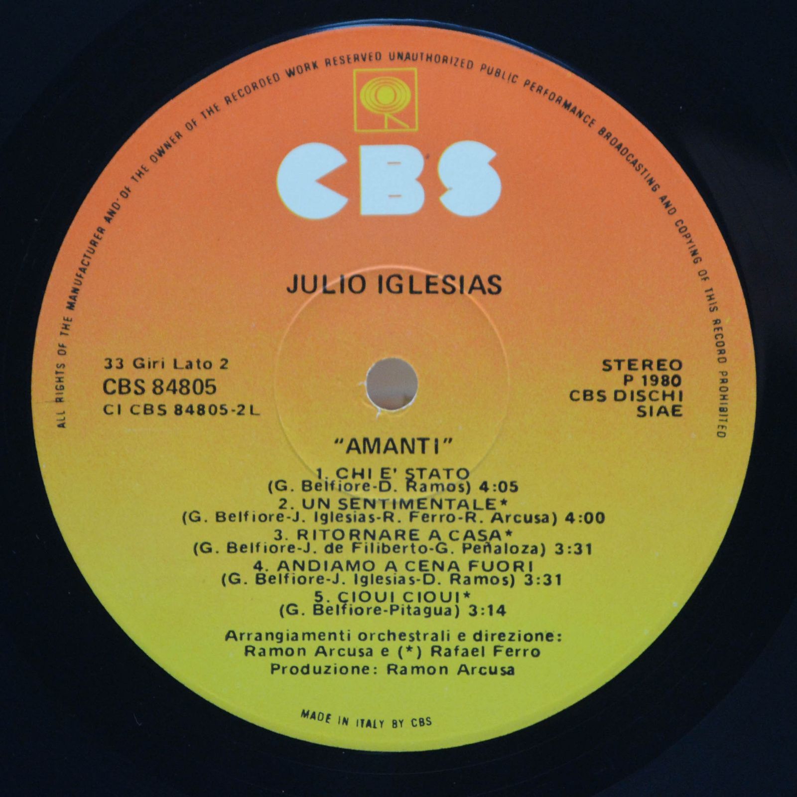 Julio Iglesias — Amanti, 1981