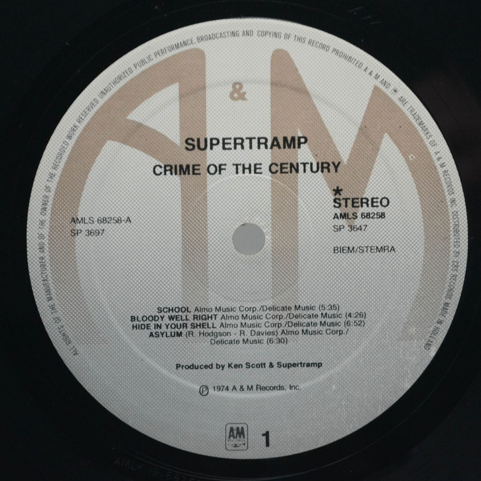Supertramp — Crime Of The Century, 1974