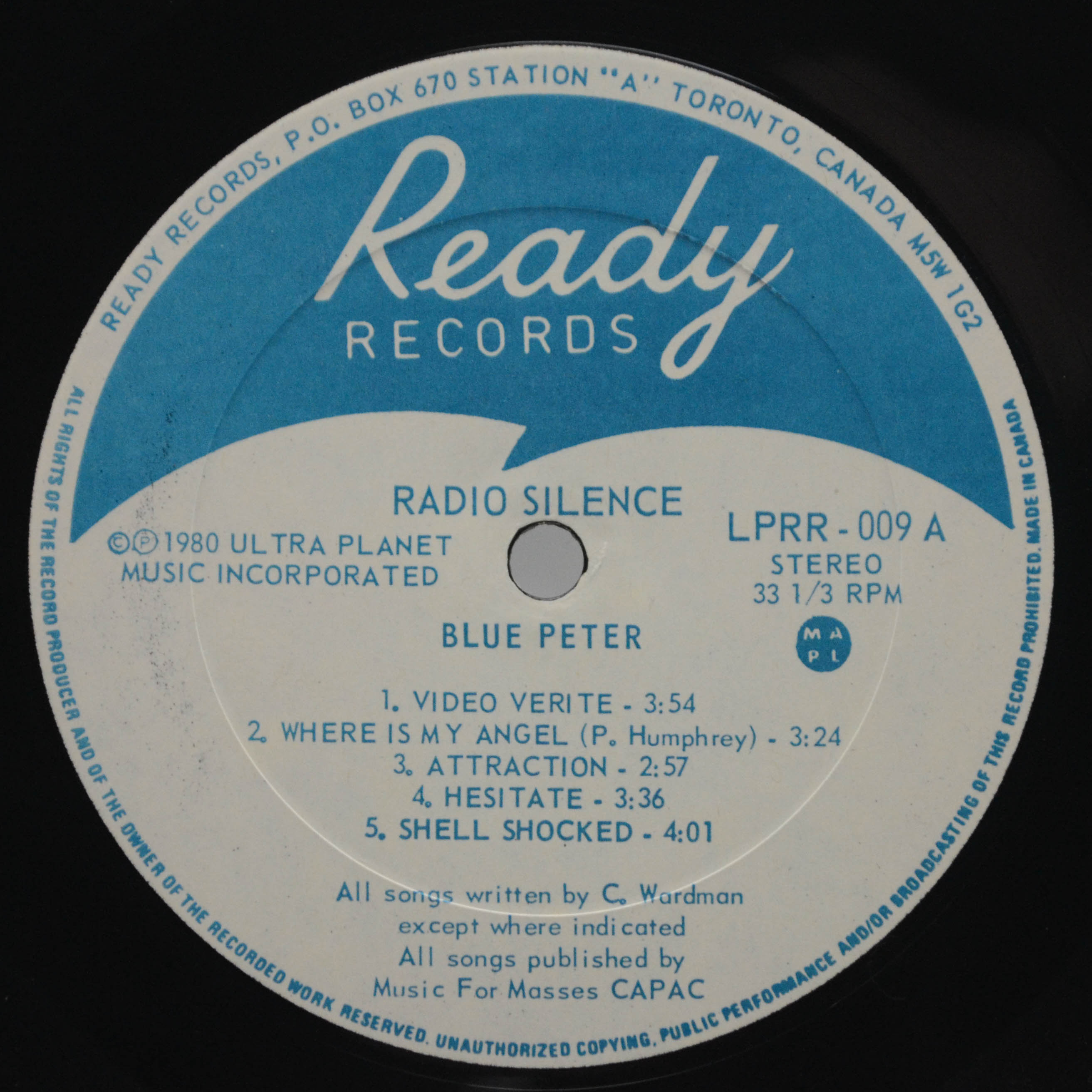 Blue Peter — Radio Silence (1-st, Canada), 1980