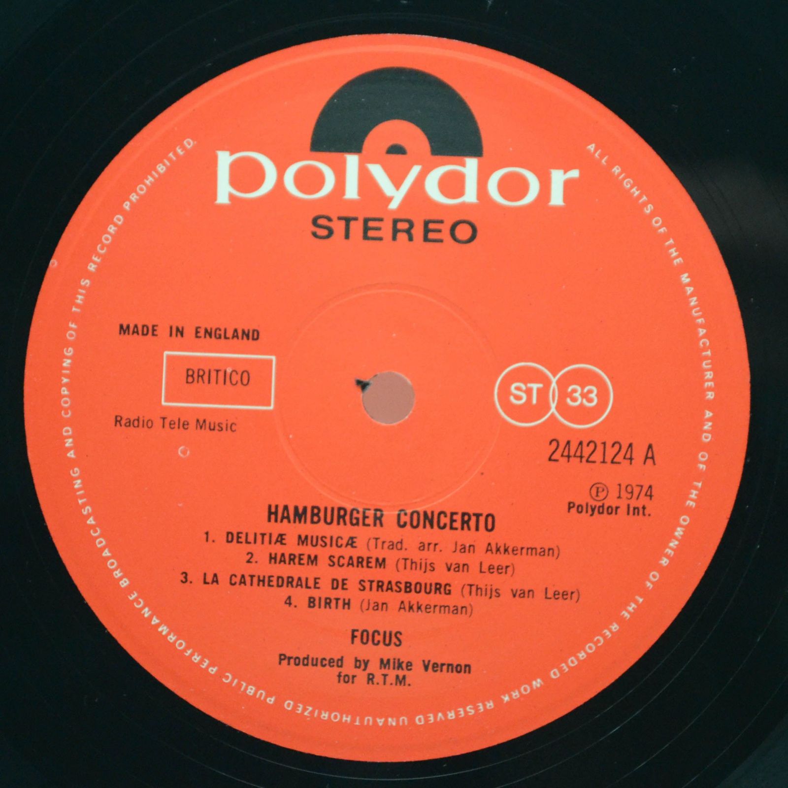 Focus — Hamburger Concerto (UK), 1974