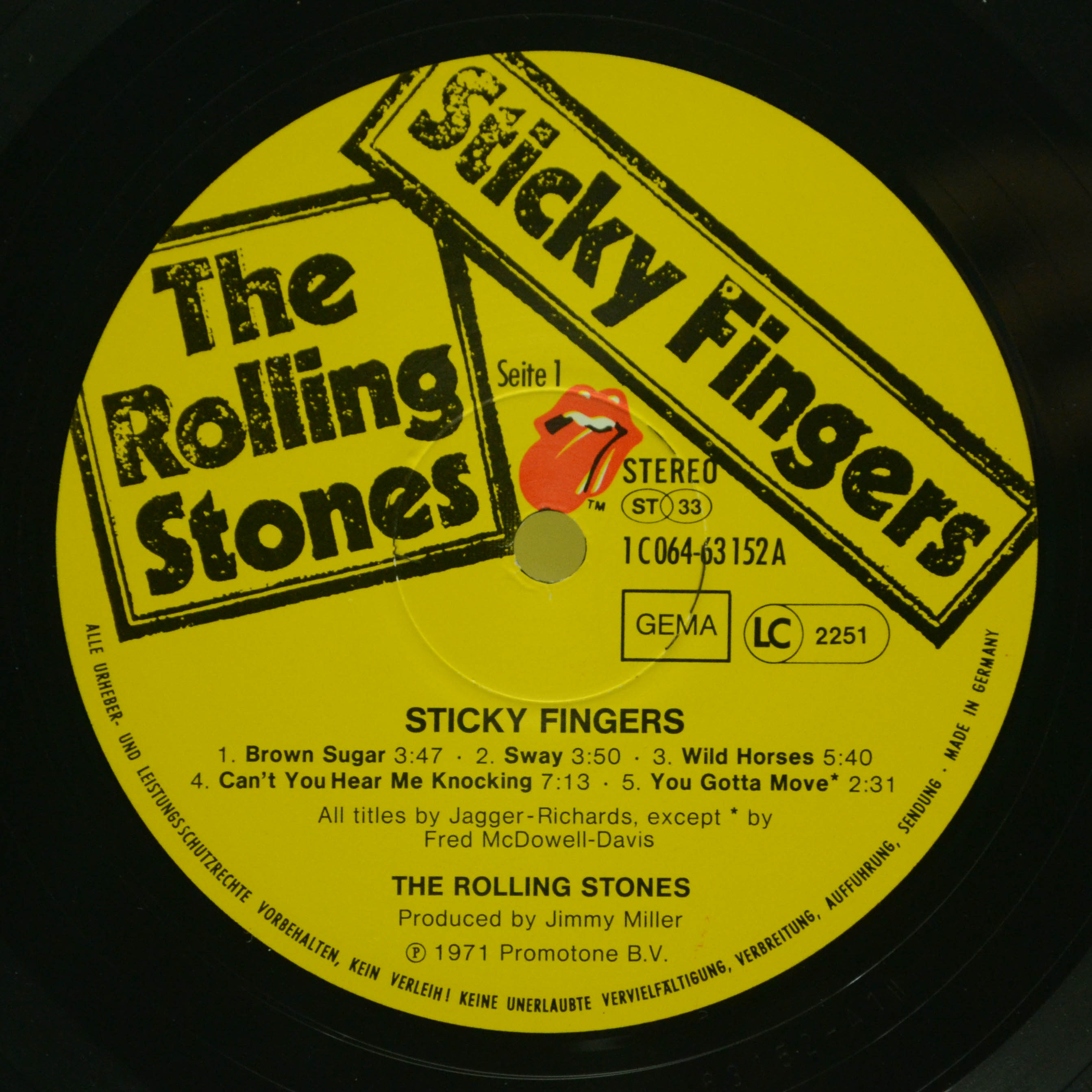 Rolling Stones — Sticky Fingers (Zipper), 1971