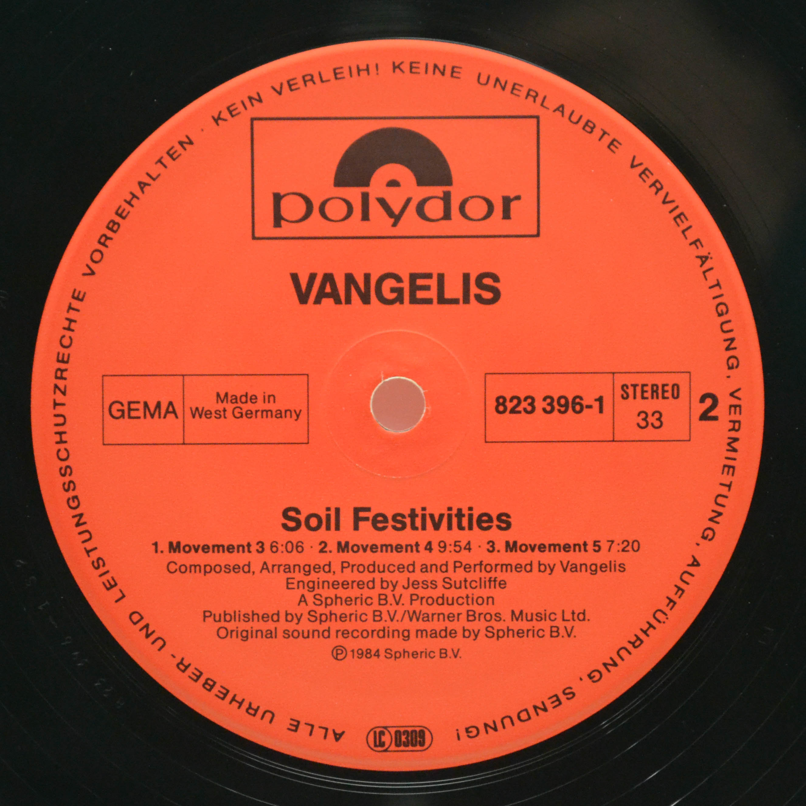Vangelis — Soil Festivities, 1984