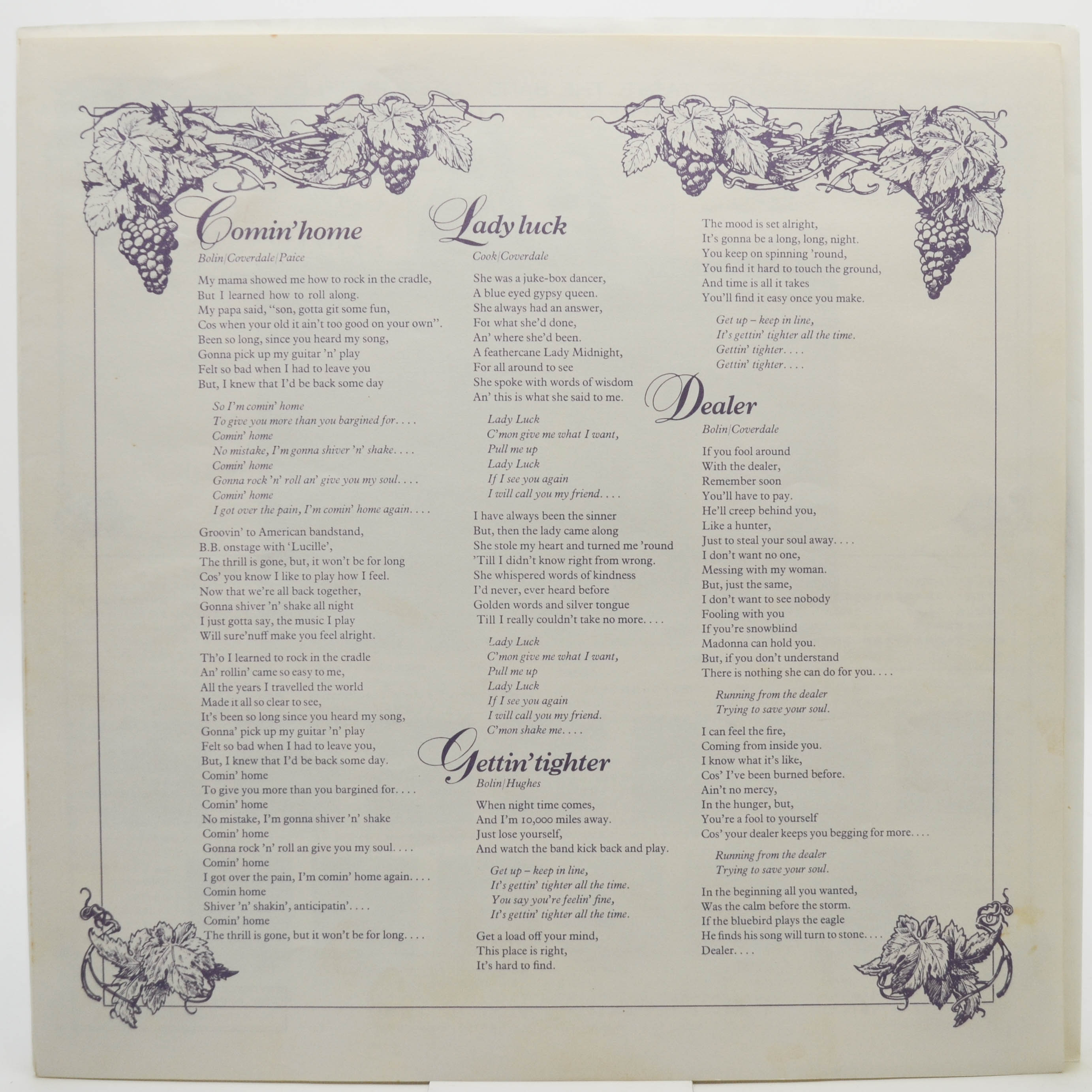 Deep Purple — Come Taste The Band, 1975