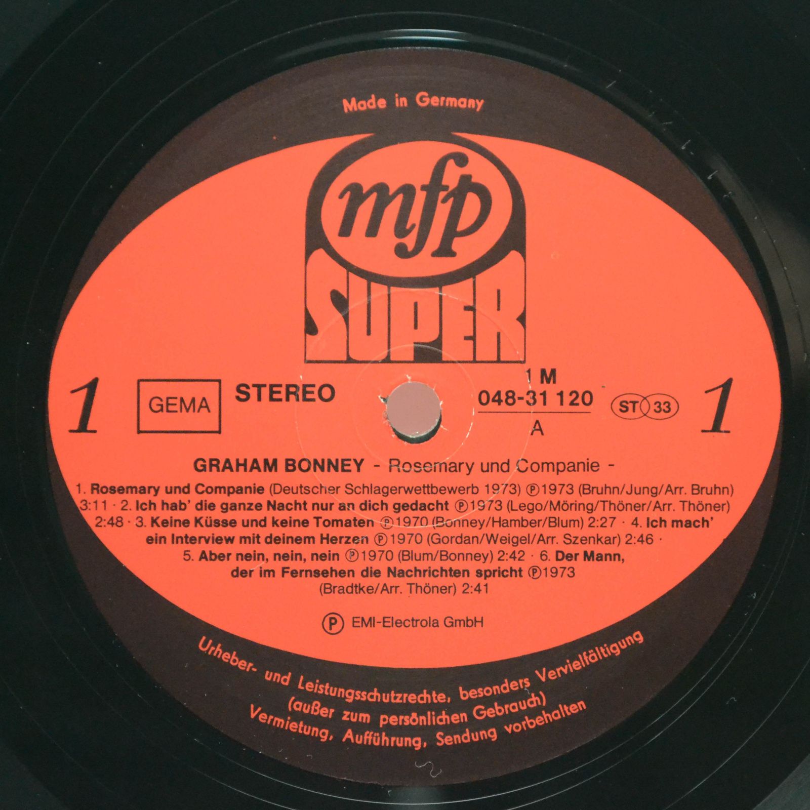 Graham Bonney — Rosemary und Companie, 1973