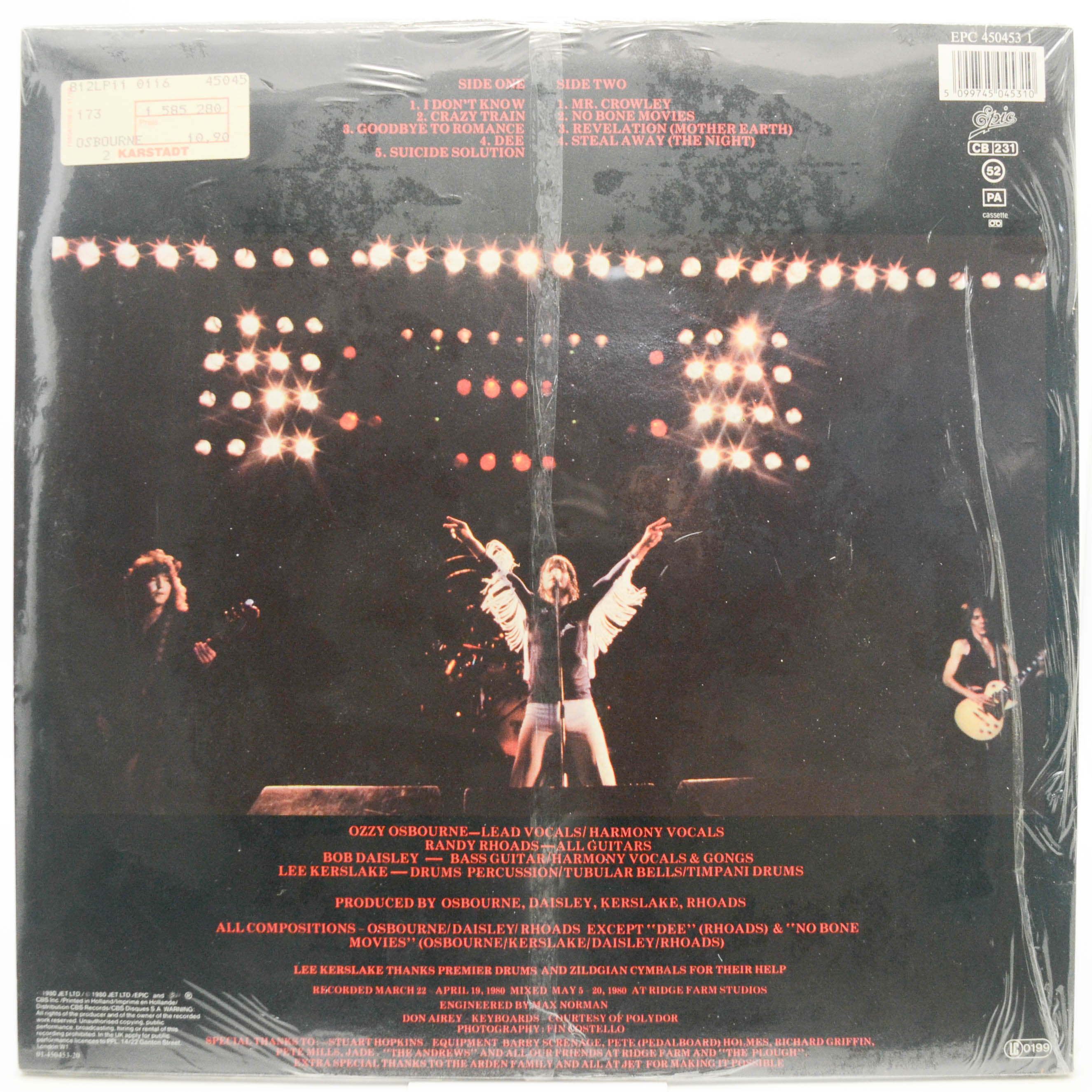 Ozzy Osbourne — Blizzard Of Ozz, 1980