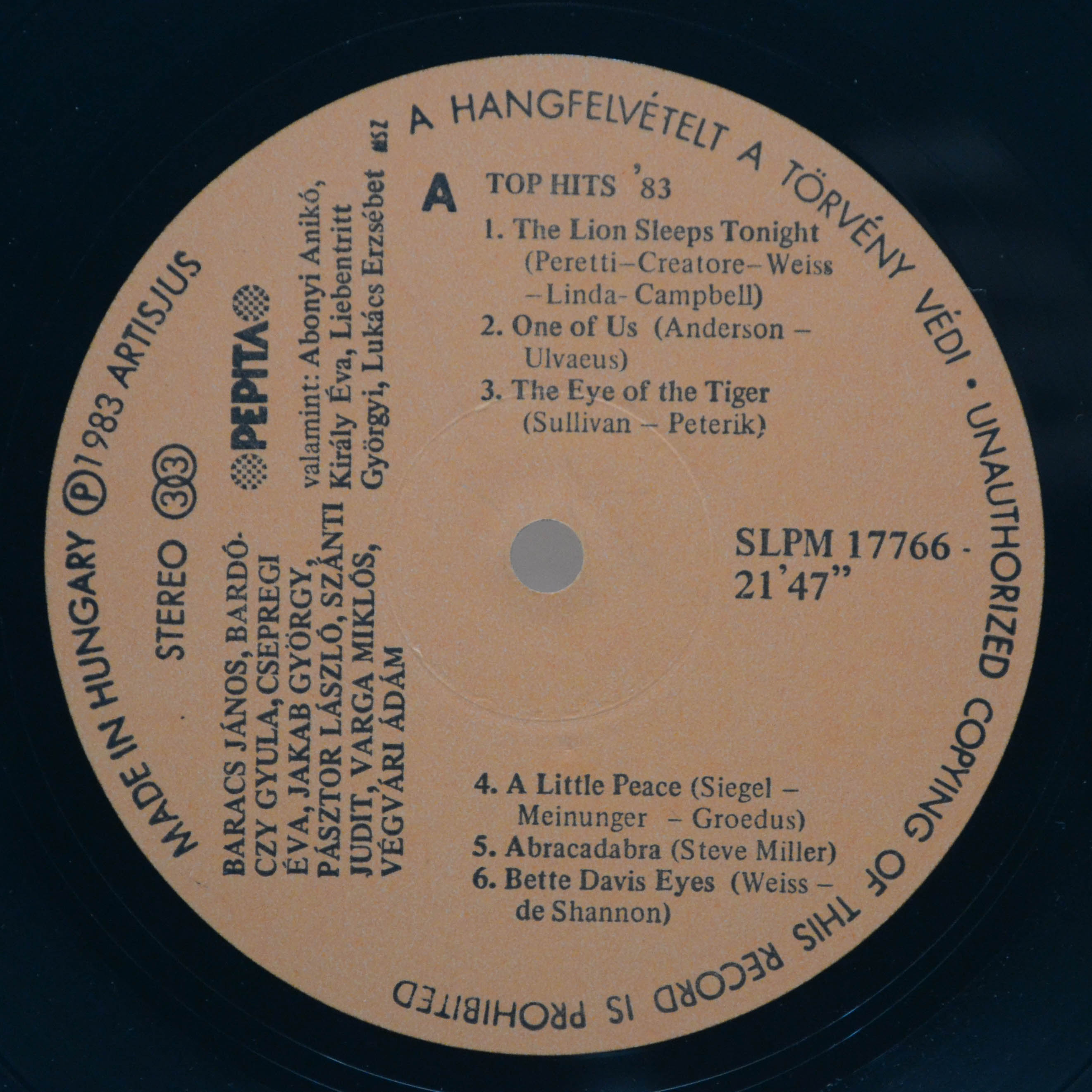 Various — Top Hits '83, 1983