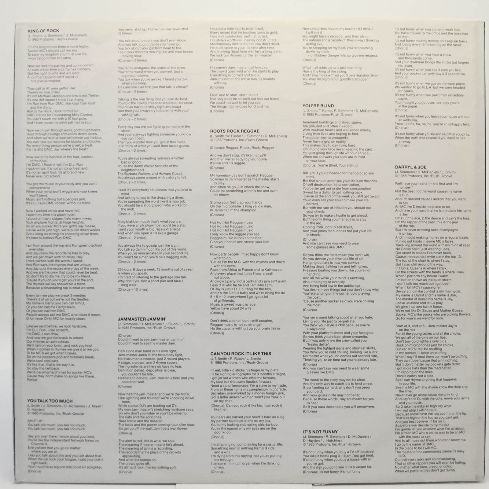 Run-D.M.C. — King Of Rock, 1988