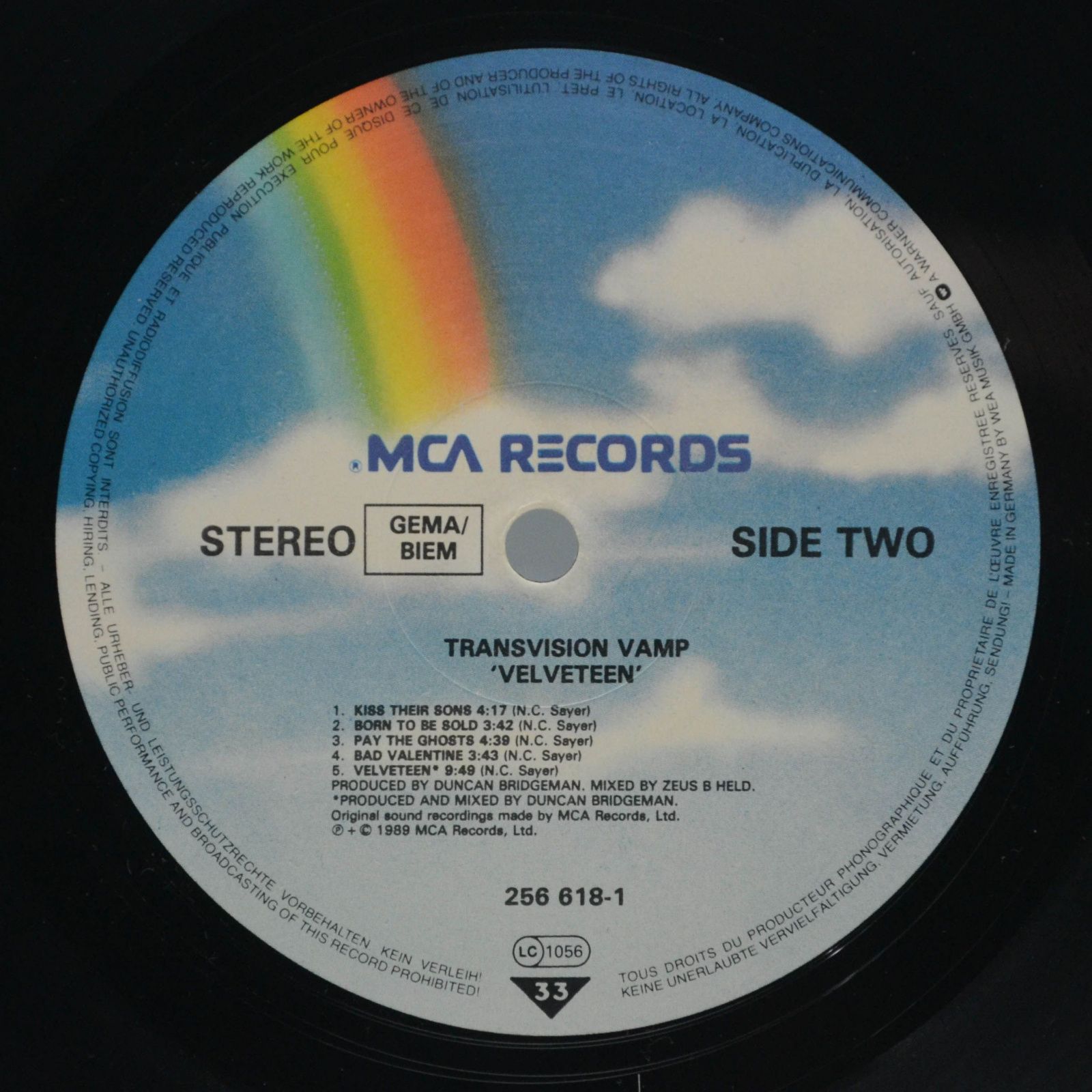 Transvision Vamp — Velveteen, 1989