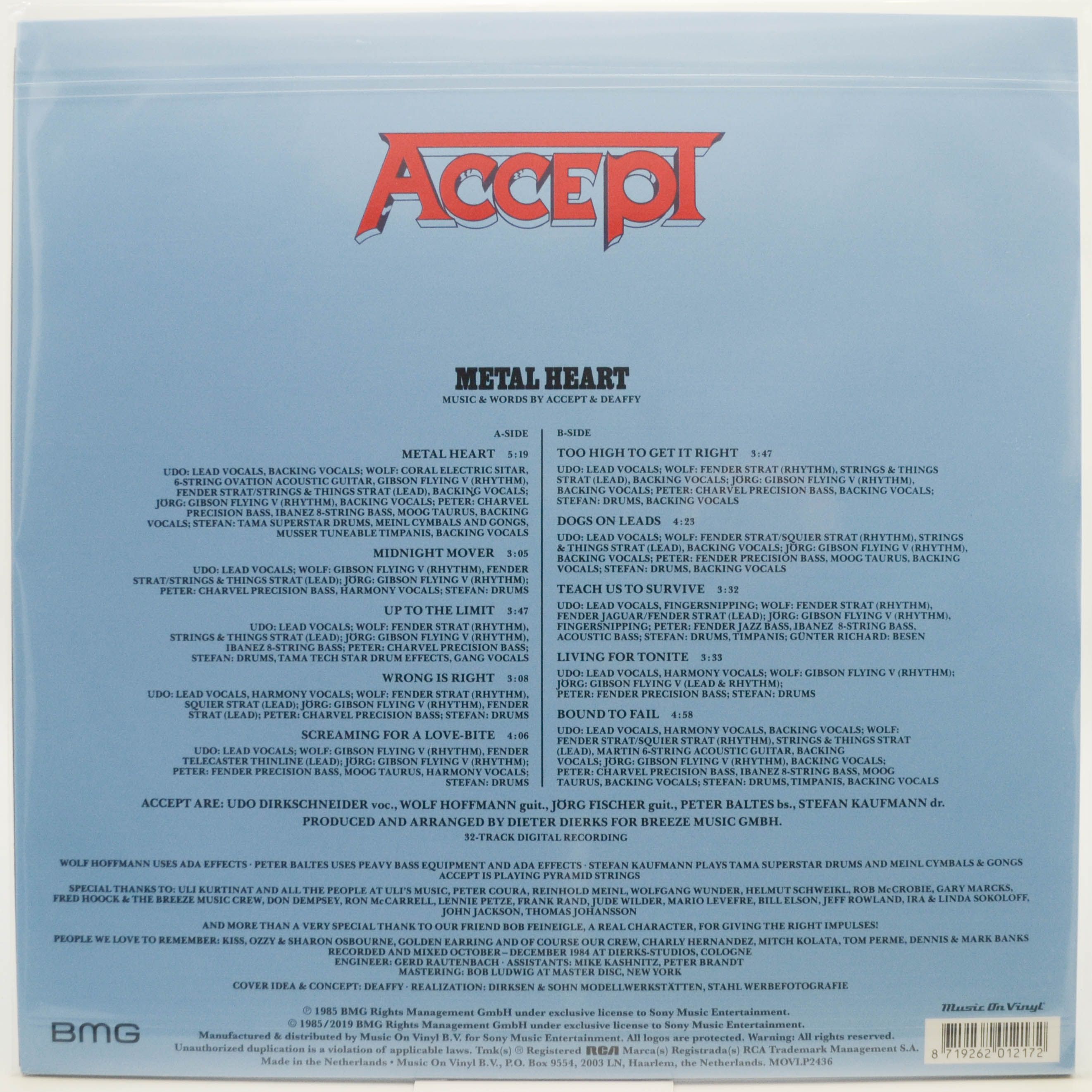 Accept — Metal Heart, 1985