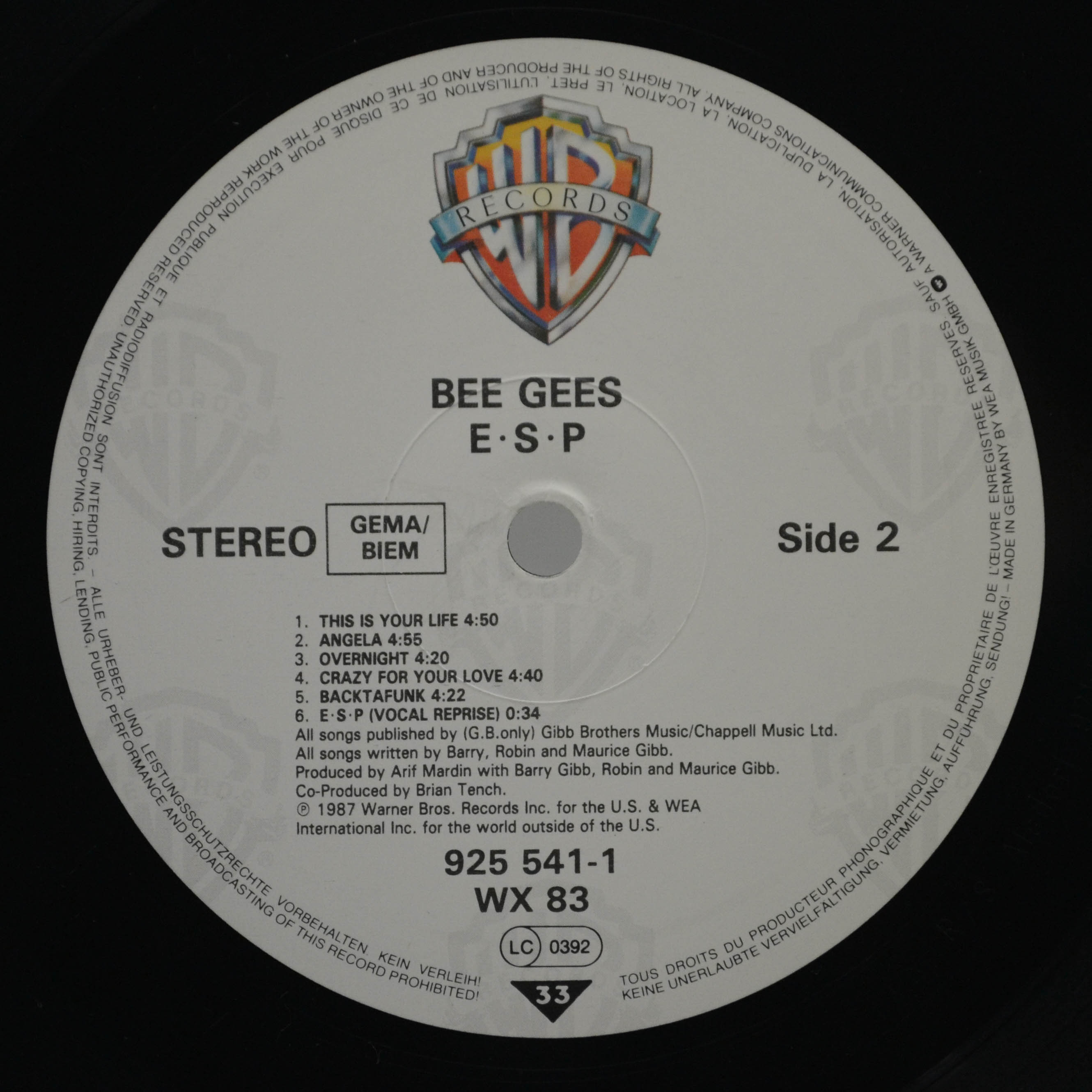 Bee Gees — E·S·P, 1987