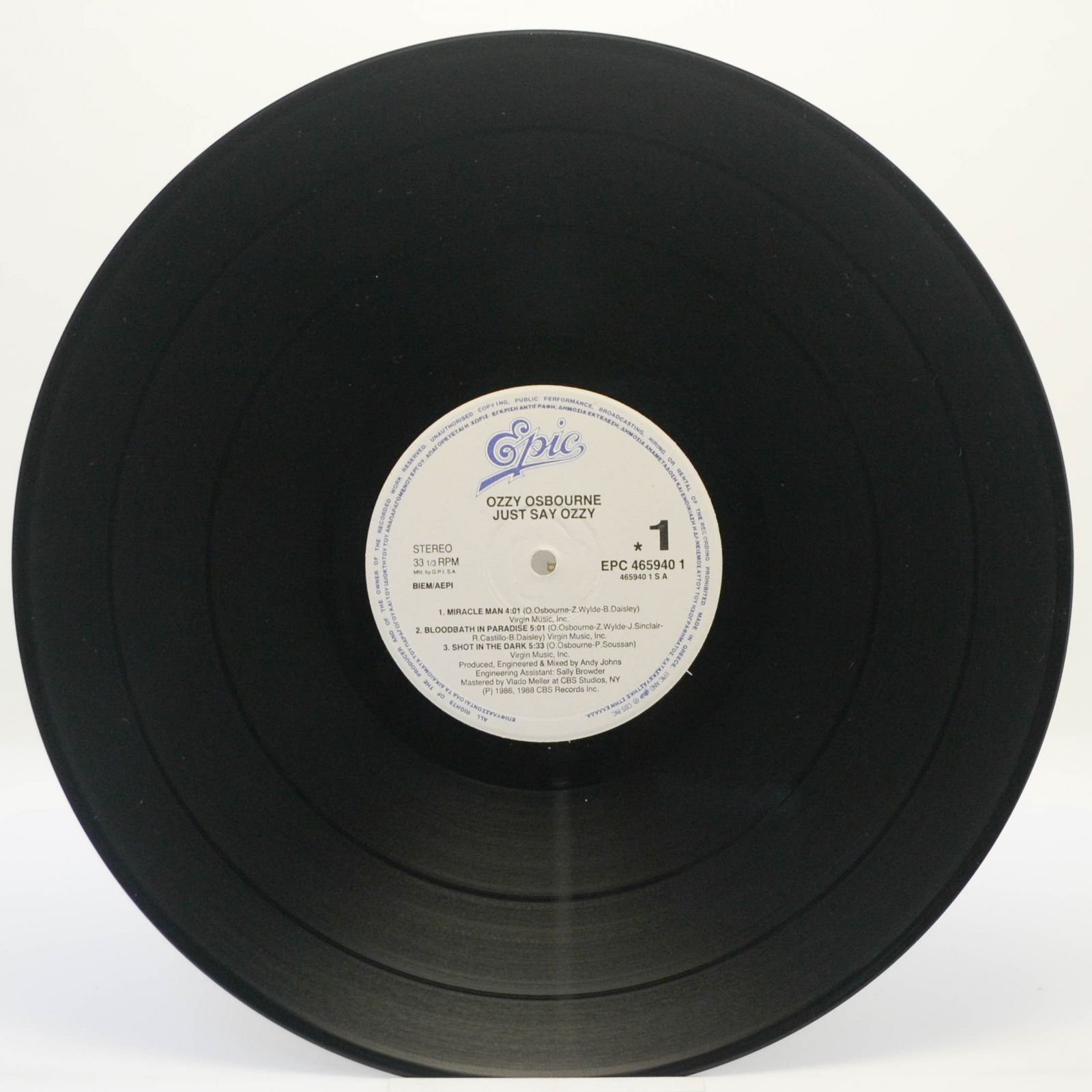 Ozzy Osbourne — Just Say Ozzy, 1990