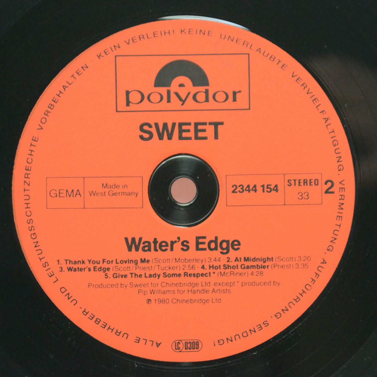 Sweet — Waters Edge, 1980
