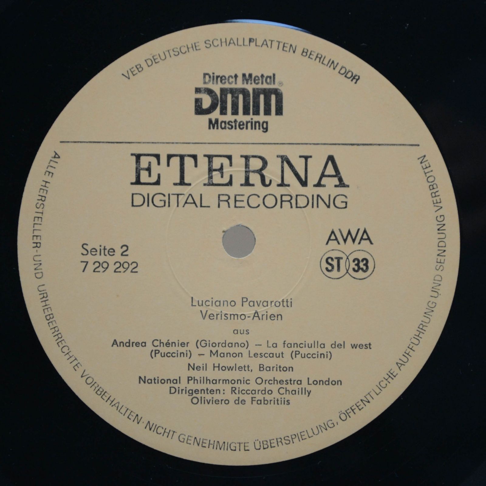 Luciano Pavarotti — Verismo-Arien, 1989