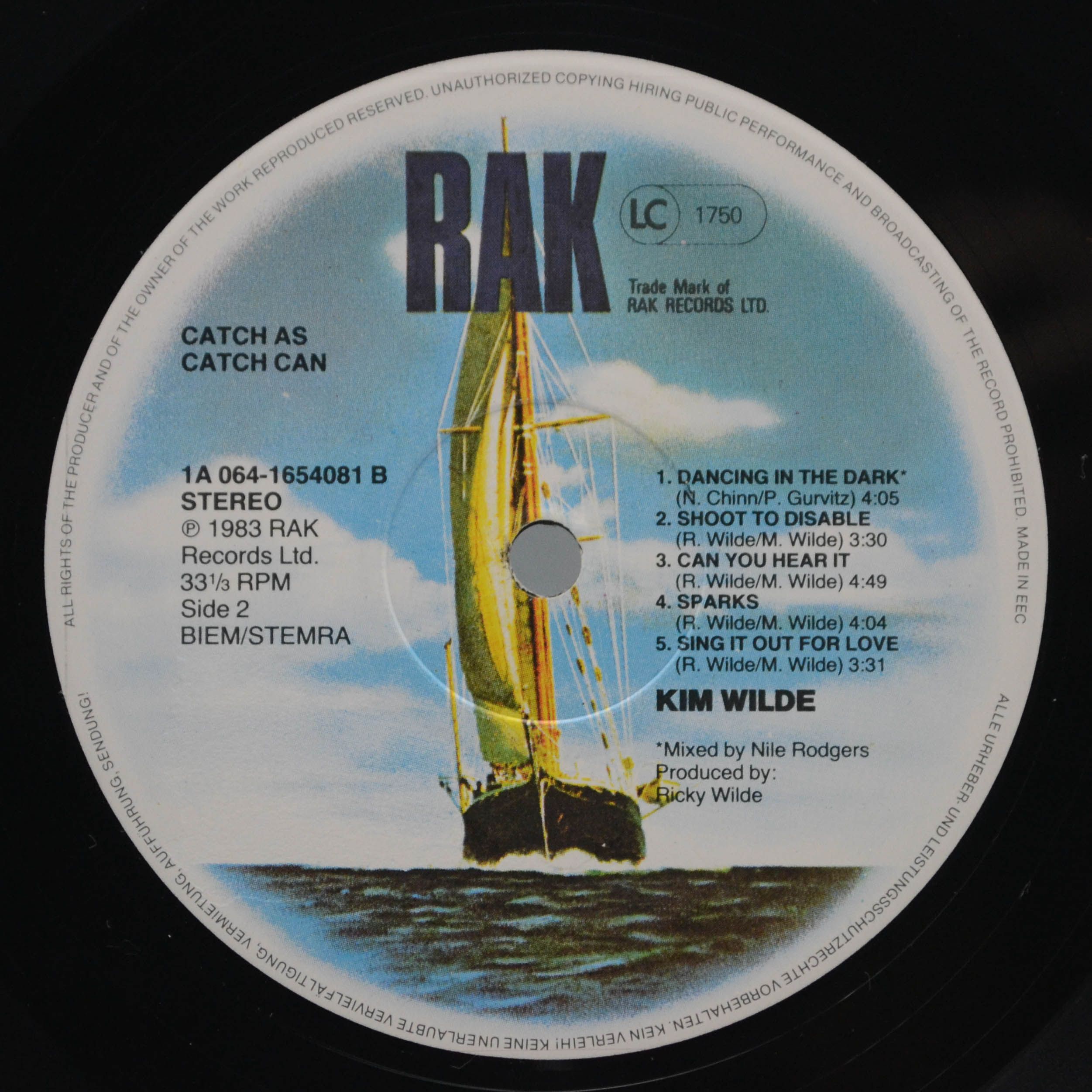 Kim Wilde — Catch As Catch Can, 1983