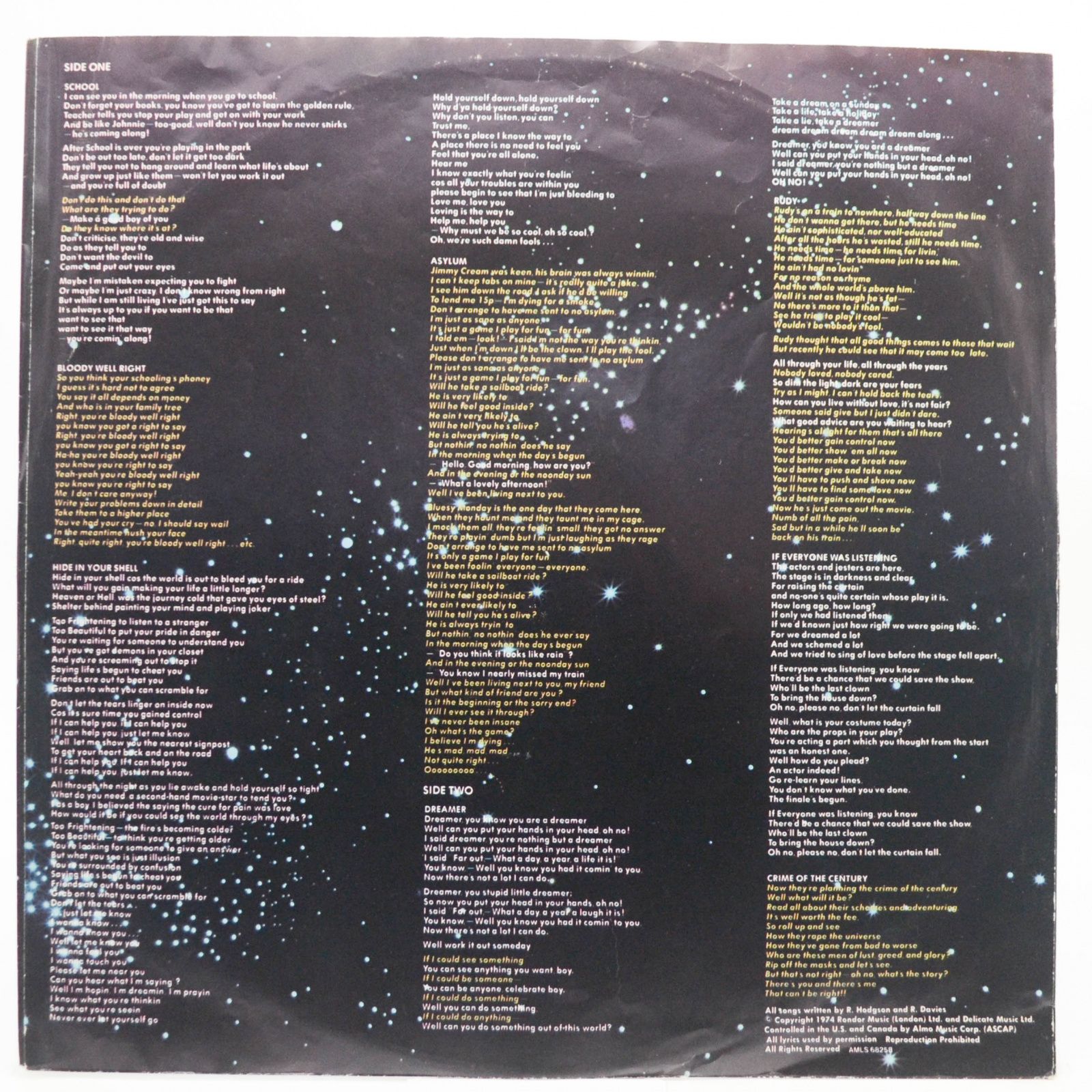 Supertramp — Crime Of The Century, 1974