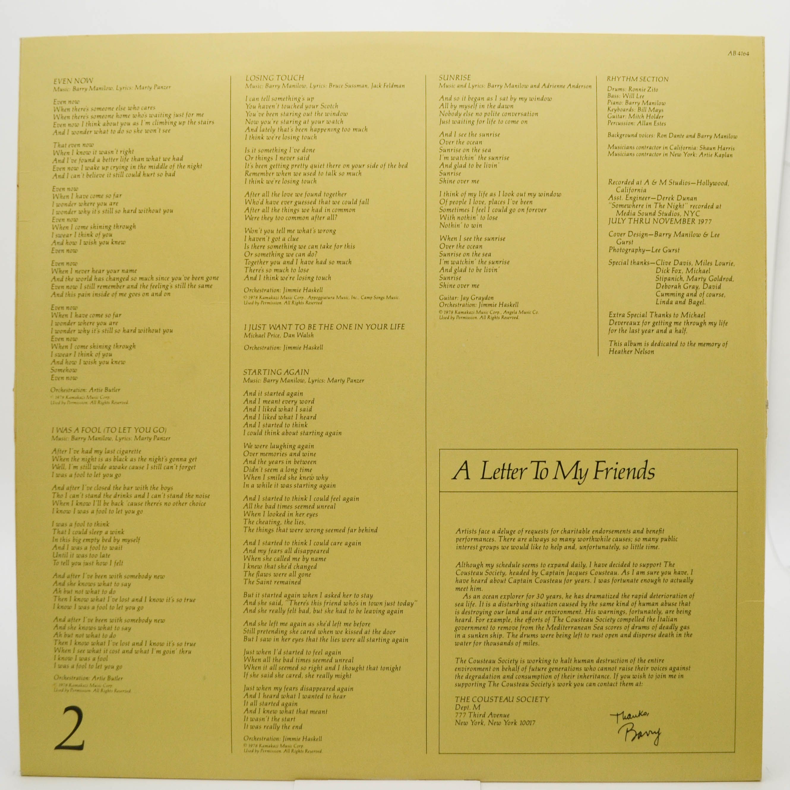 Barry Manilow — Even Now, 1978