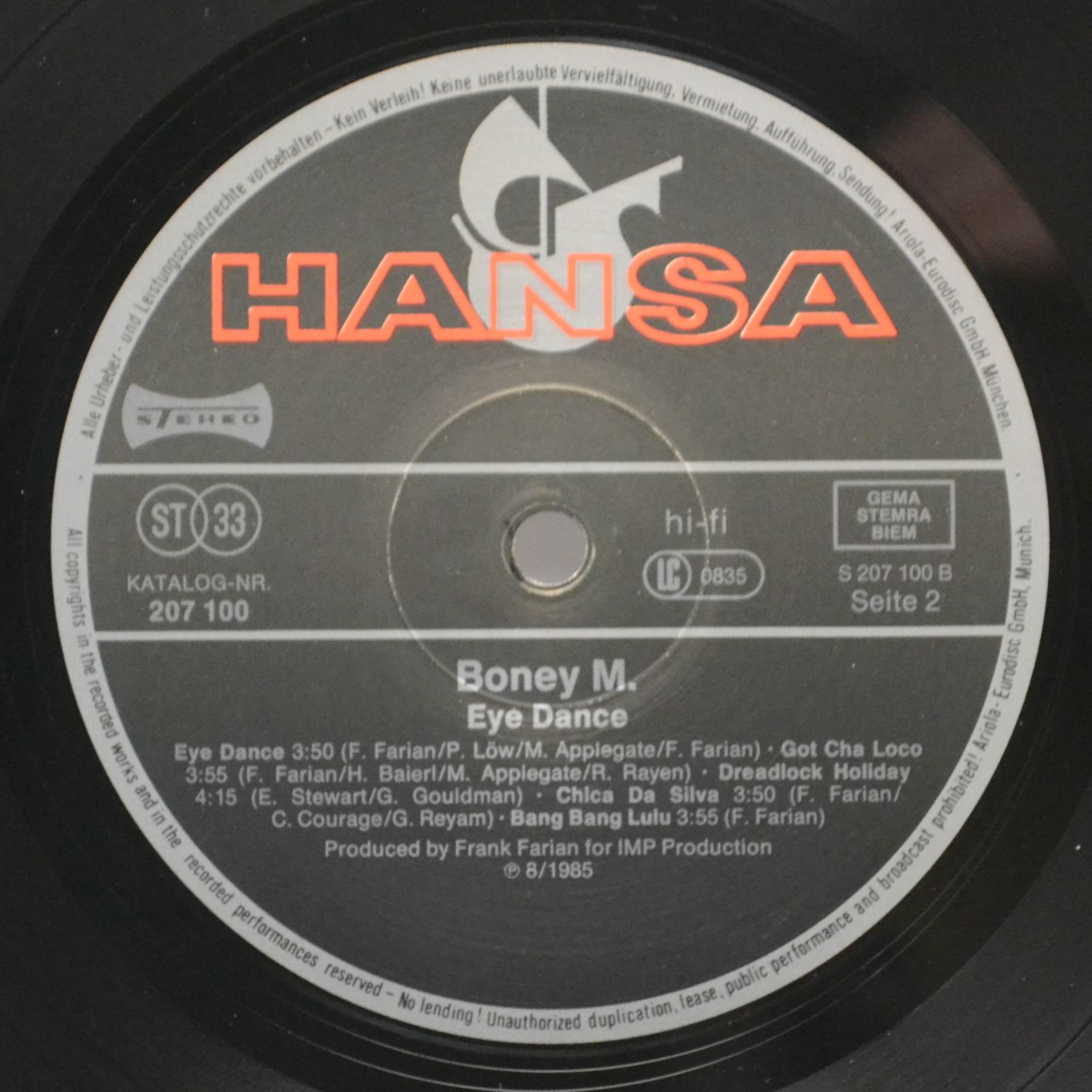 Boney M. — Eye Dance, 1985